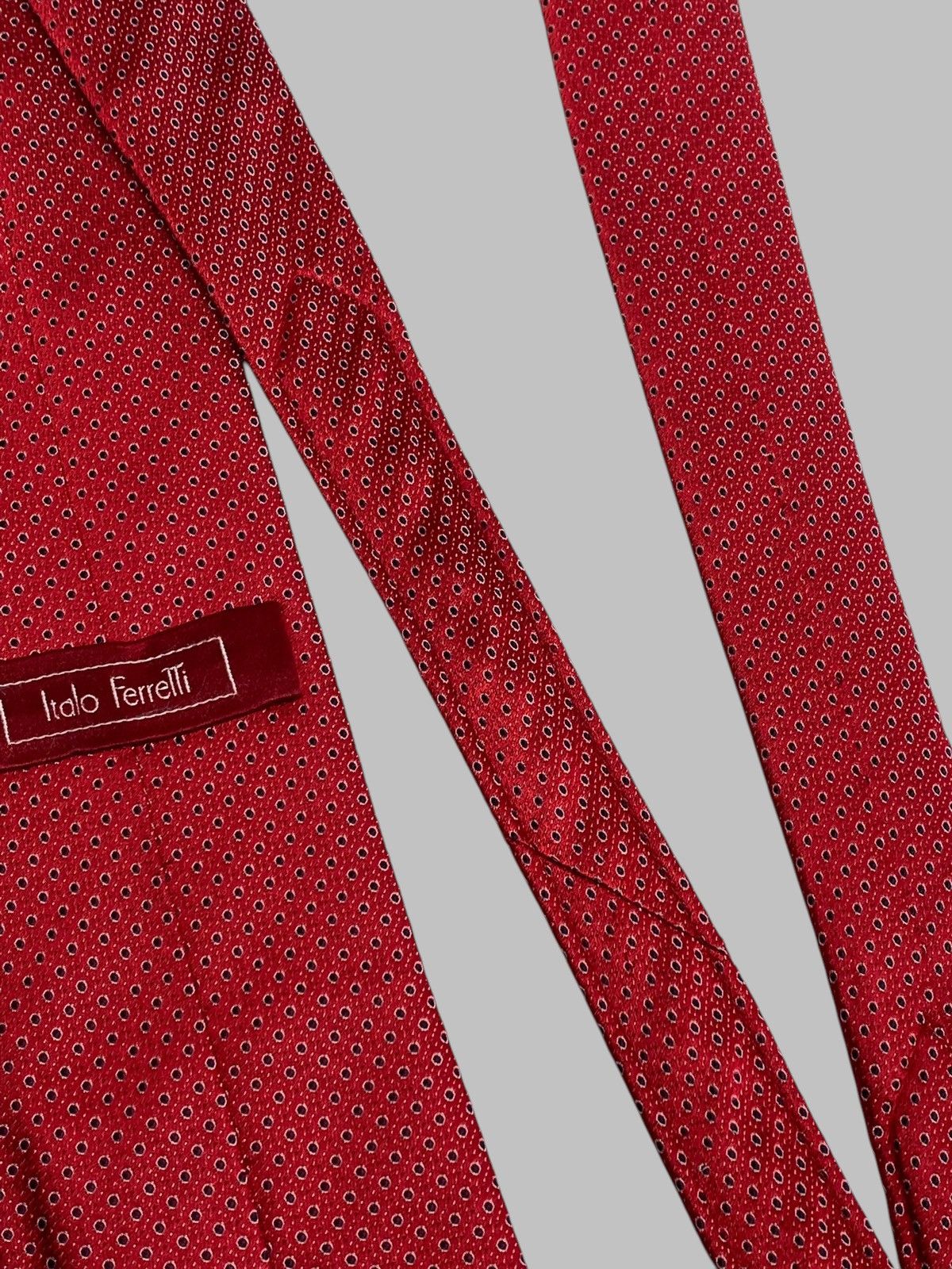 Other Italo Ferretti Tie Red 100% Silk Size ONE SIZE - 13 Thumbnail