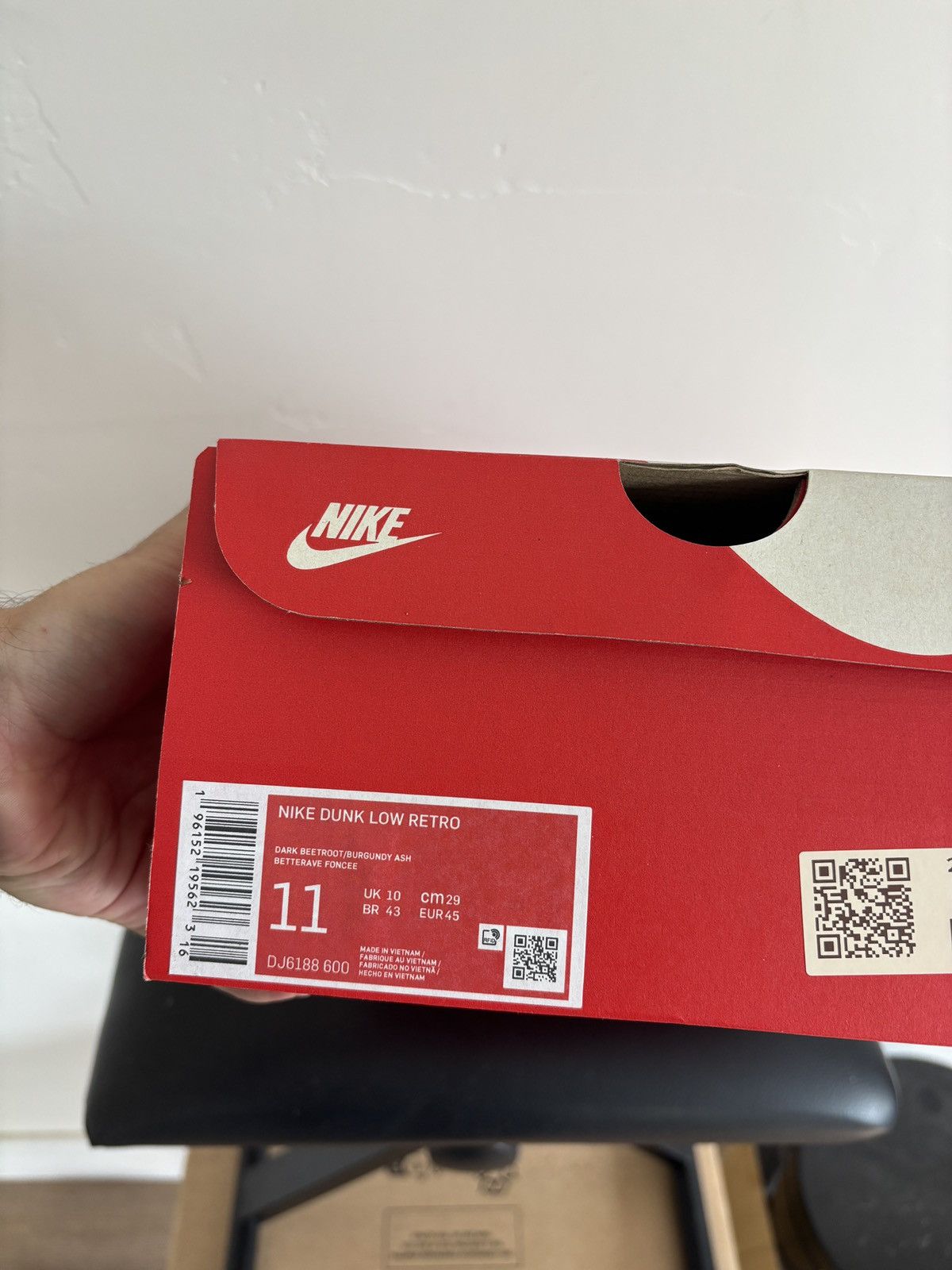 Nike Nike Dunk Low Dark Beetroot Size US 11 / EU 44 - 7 Thumbnail