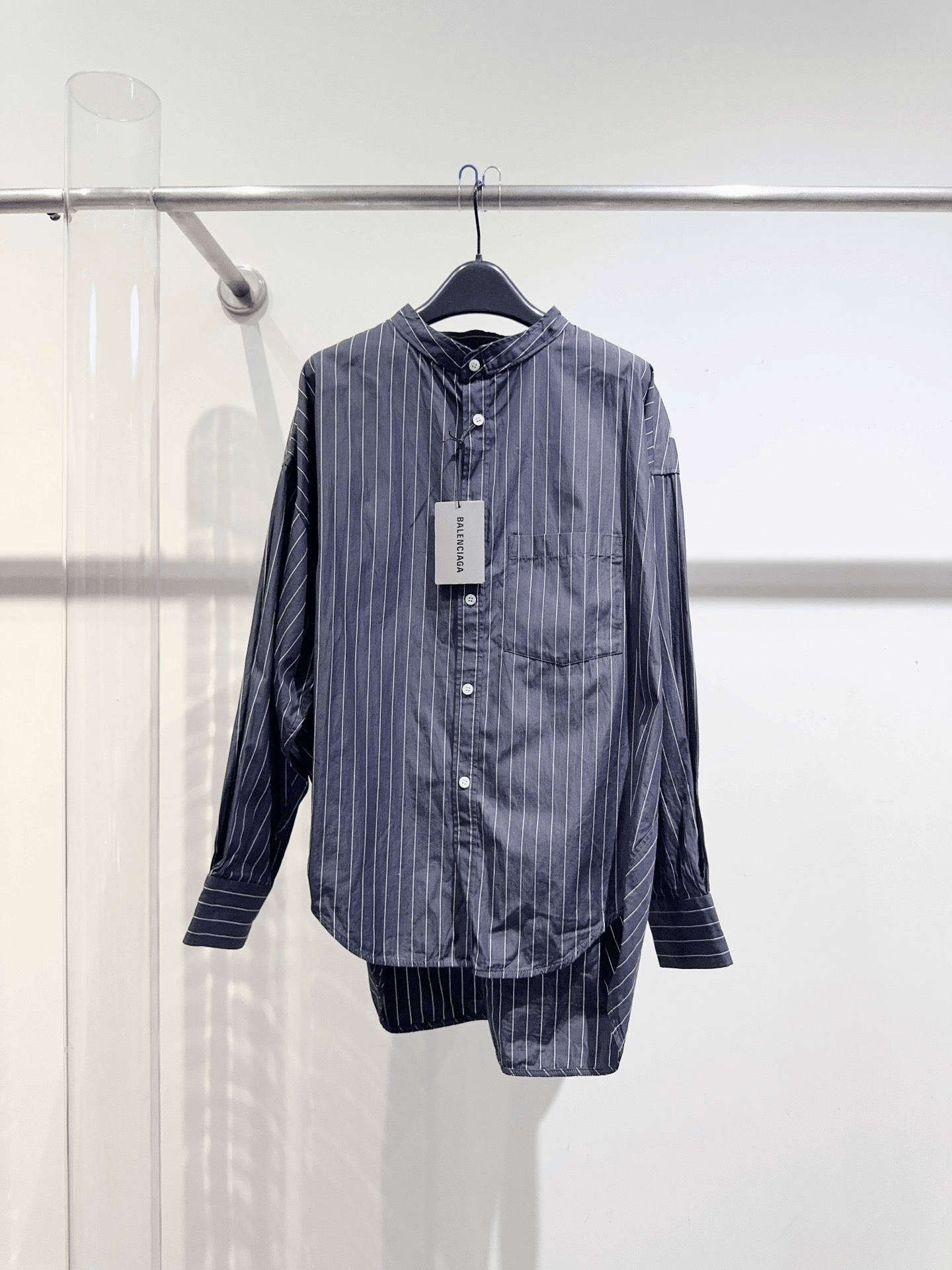 Balenciaga balenciaga striped shirt with logo detail Size US M / EU 48-50 / 2 - 4 Thumbnail