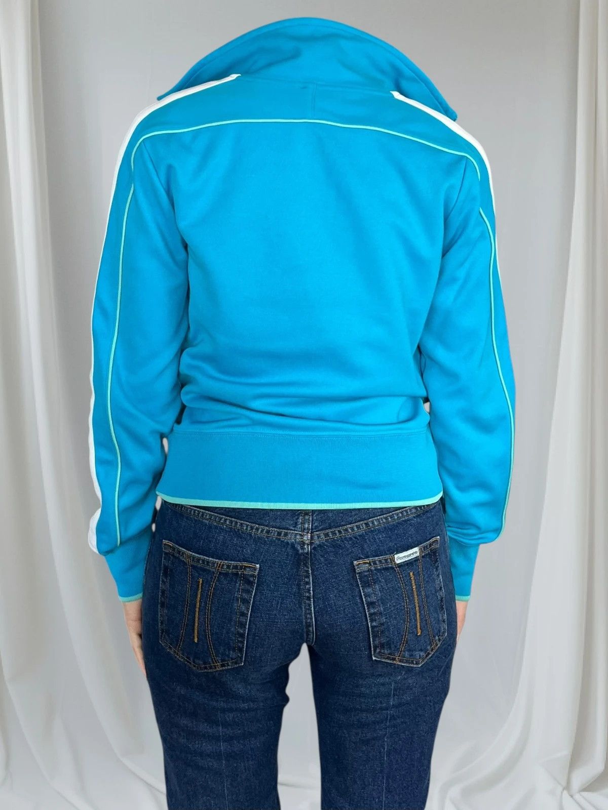 Nike Vintage 00s Nike Blue Womens Track Zip Sweatshirt M Size M / US 6-8 / IT 42-44 - 2 Thumbnail