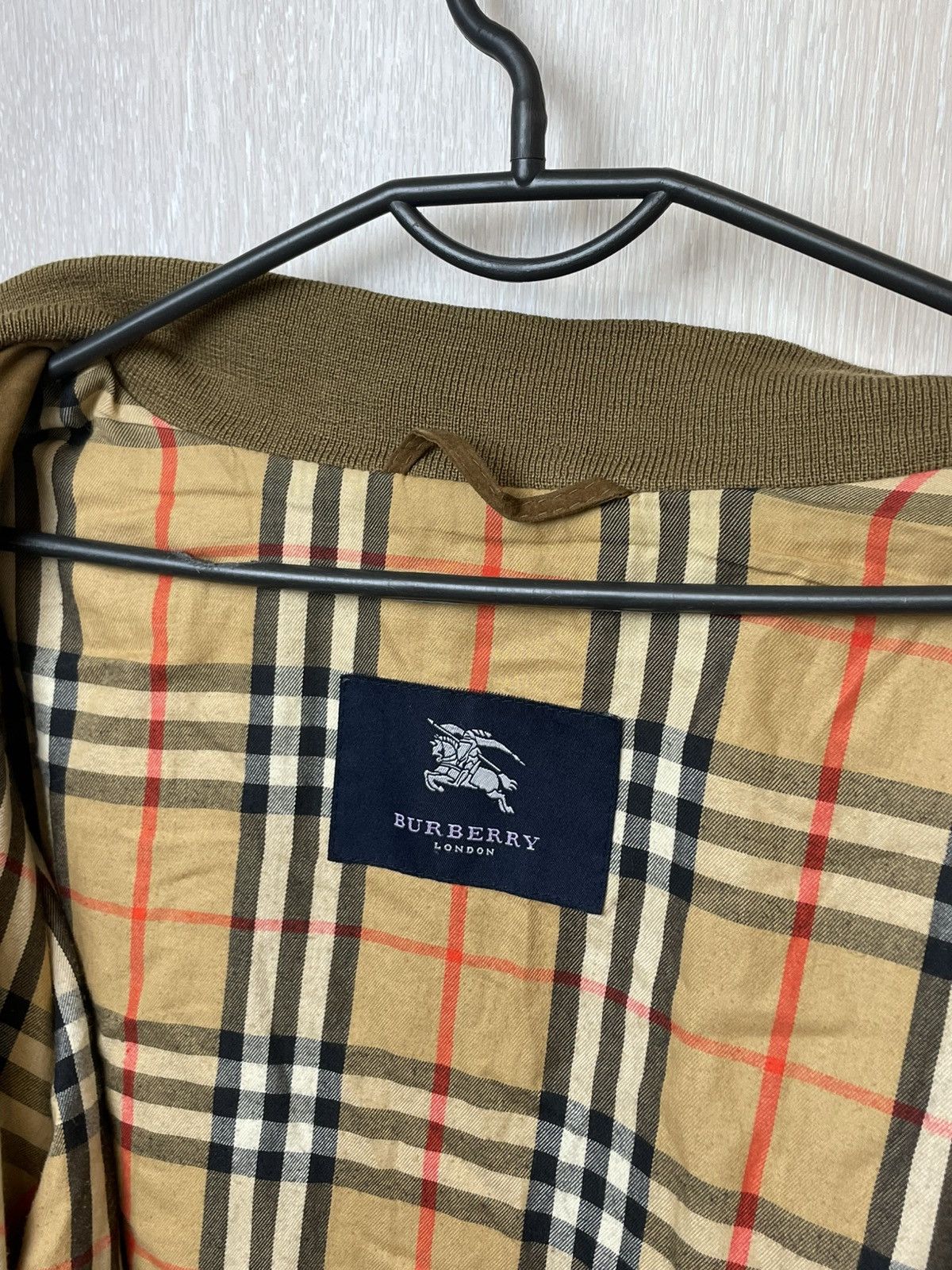Burberry Vintage Burberry Leather Bomber Jacket Size US XL / EU 56 / 4 - 18 Thumbnail