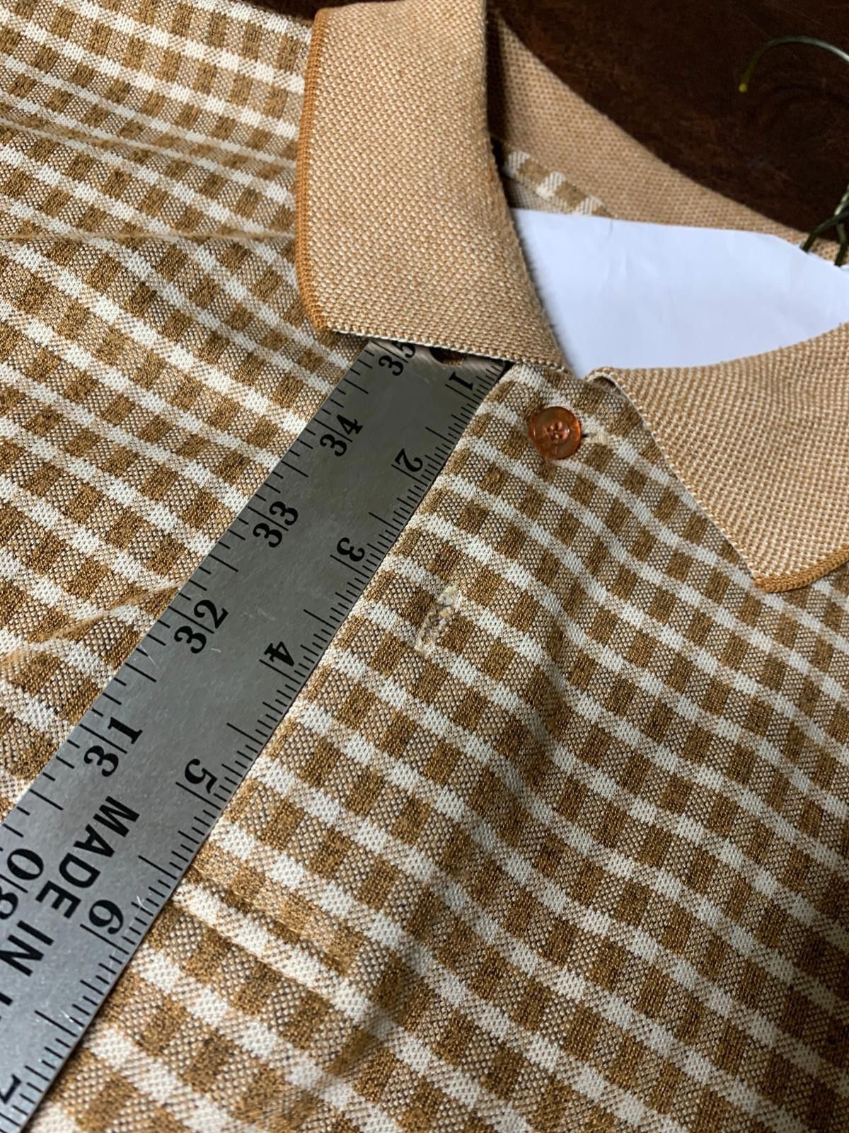 Polo Ralph Lauren Vintage 90's Polo Ralph Lauren Mens Brown Gingham POLO (271) Size US L / EU 52-54 / 3 - 9 Thumbnail
