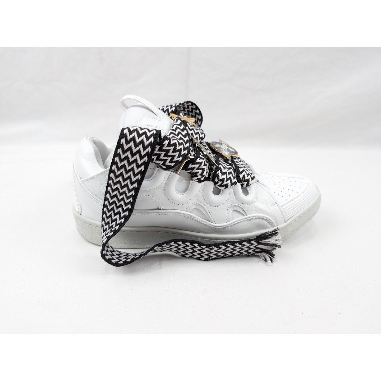 Lanvin o1rshd1 Curb Sneakers in White/Black Size US 10 / EU 43 - 1 Thumbnail