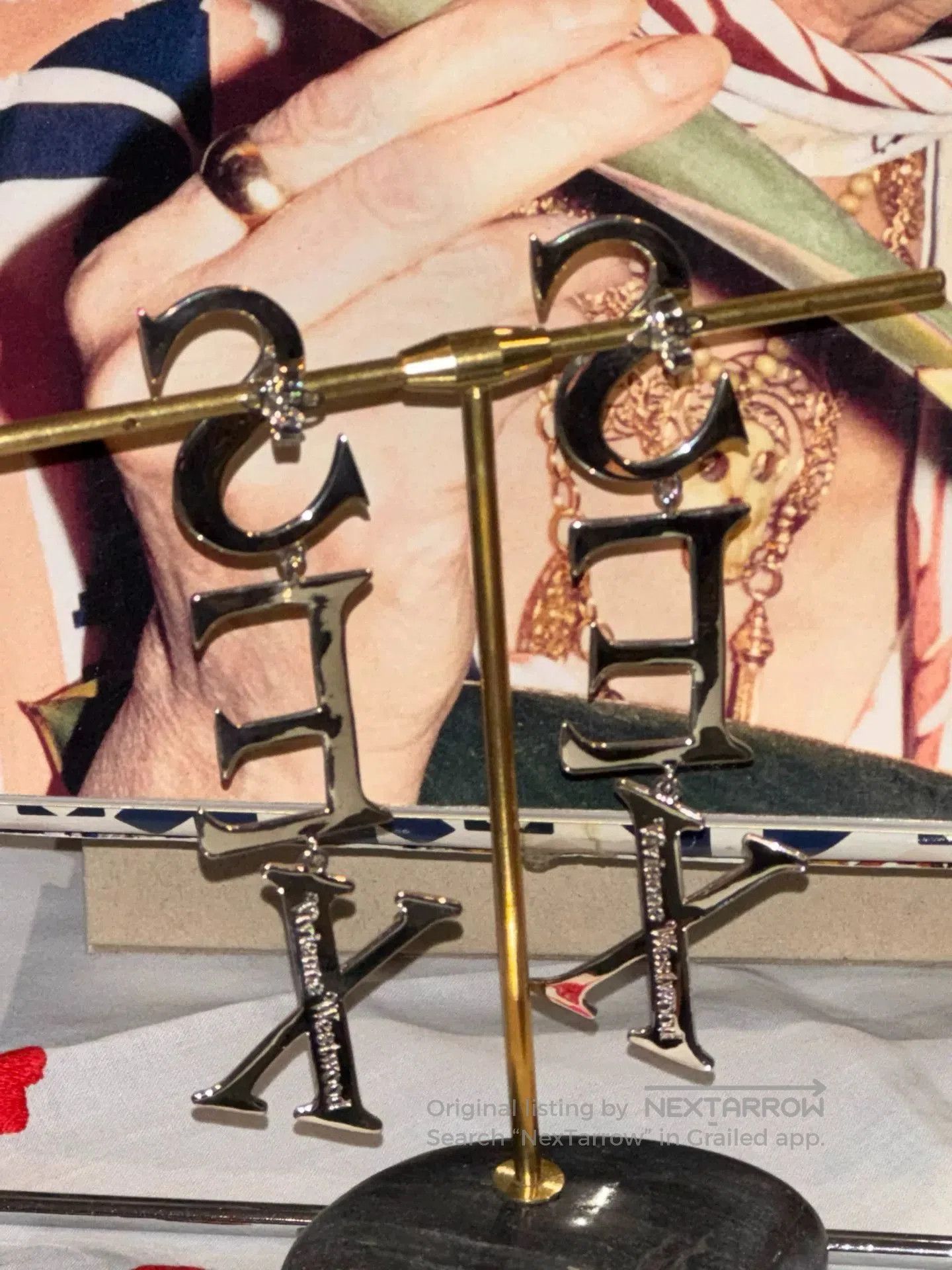 Vivienne Westwood vivienne westwood silver SEX letter earrings. Size ONE SIZE - 3 Thumbnail