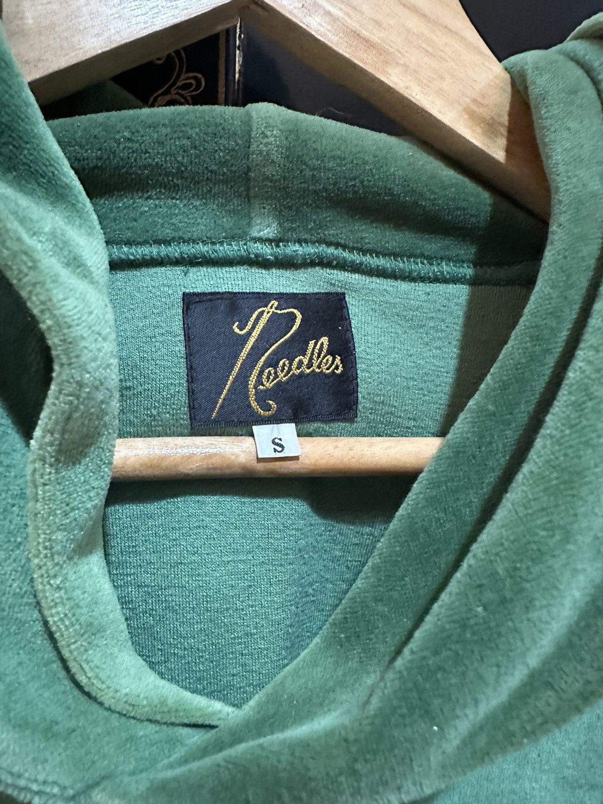 Needles TRACK HOODY VELOUR GREEN Size US S / EU 44-46 / 1 - 6 Thumbnail