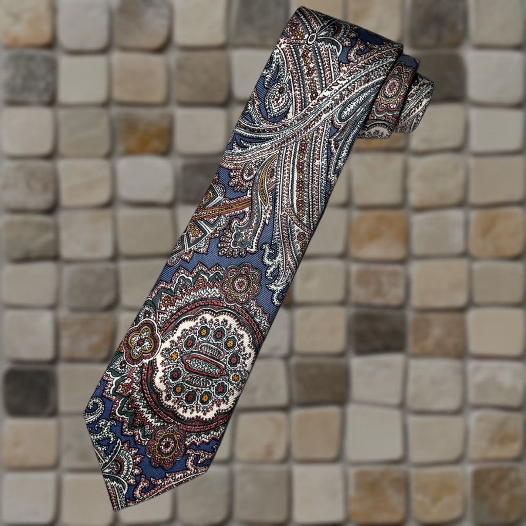 Polo Ralph Lauren VINTAGE Polo Ralph Lauren Tie Men’s Silk Paisley Floral Made in USA Size US M / EU 48-50 / 2 - 1 Thumbnail