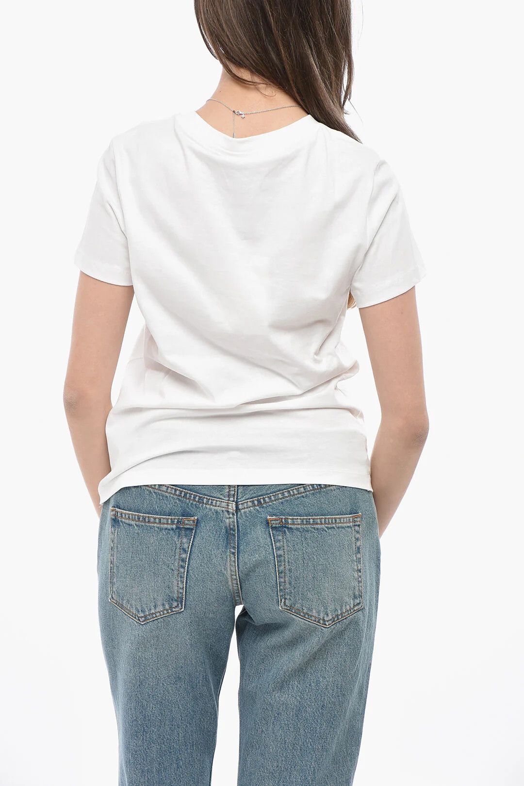 Kenzo og1mm0426 Cotton Crewneck T-Shirt in White Size S / US 4 / IT 40 - 2 Thumbnail
