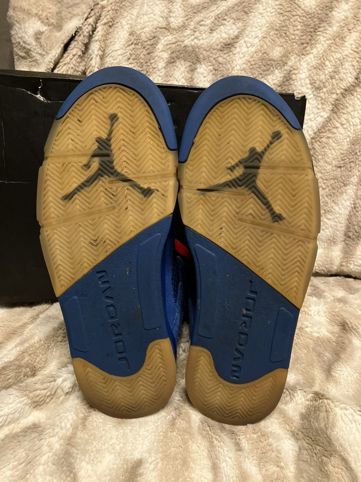 Jordan Brand Sz 10m- Air Jordan 5 Retro Blue Suede- Used OG All Size US 10 / EU 43 - 6 Thumbnail