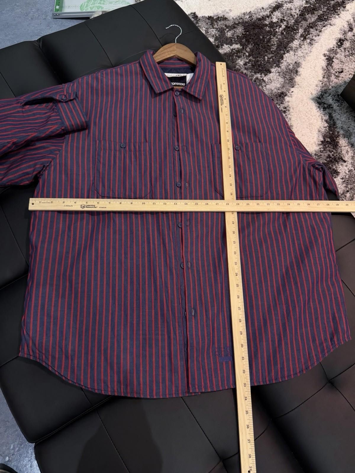 Supreme Supreme MM6 Maison Margiela Padded Shirt Stripe Size XL Size US XL / EU 56 / 4 - 9 Thumbnail