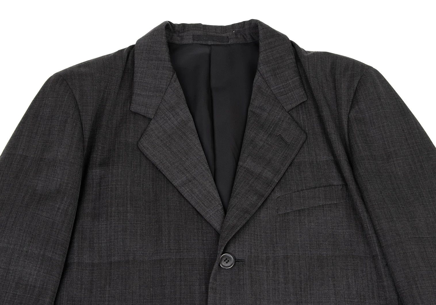 Issey Miyake Wool Stitch Design 3B Jacket in Charcoal, Size M Size US M / EU 48-50 / 2 - 2 Thumbnail