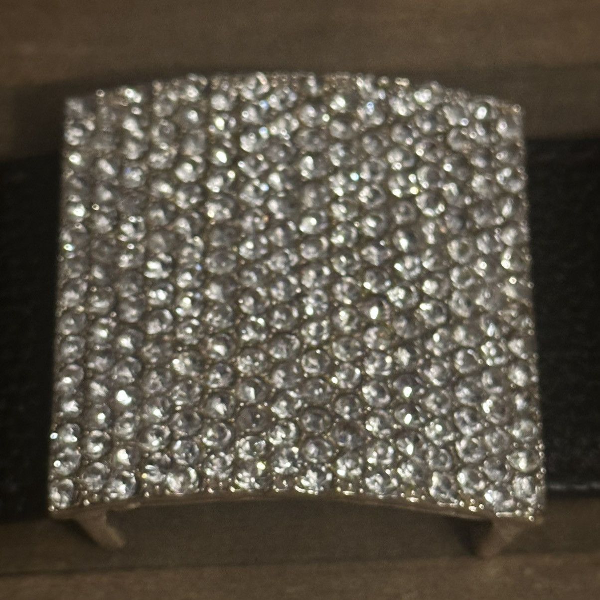 Other Wide paved rhinestone leather bracelet Size ONE SIZE - 3 Thumbnail