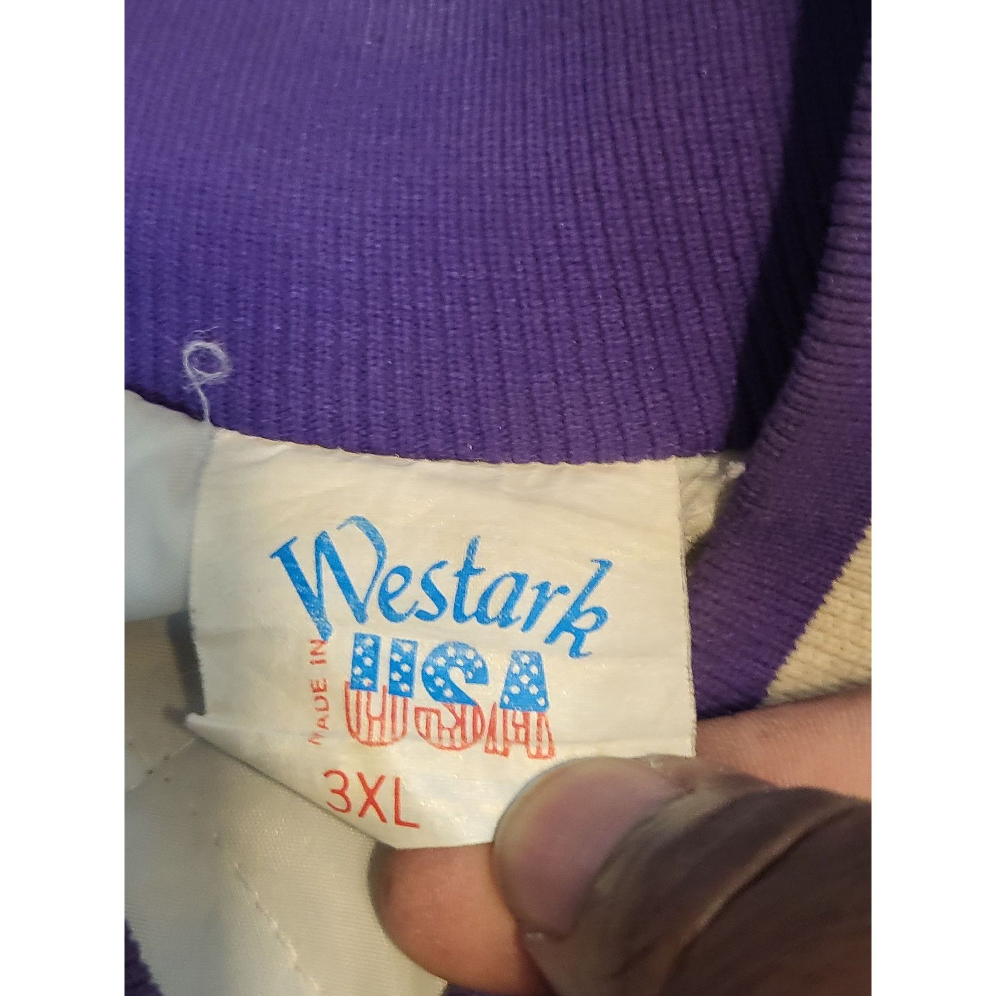 Vintage Vintage Westark USA Varsity Jacket Unisex Sz 3XL Purple 70S Size US XXL / EU 58 / 5 - 8 Thumbnail