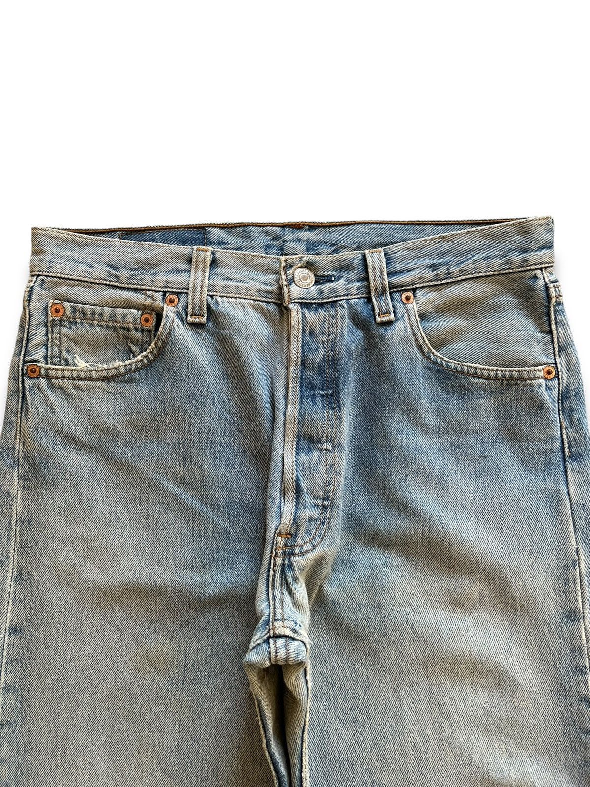 Levi's × Levi's Vintage Clothing Vintage 90s Levis 501 Distressed Loose Jeans Button 501 Size US 30 / EU 46 - 4 Thumbnail