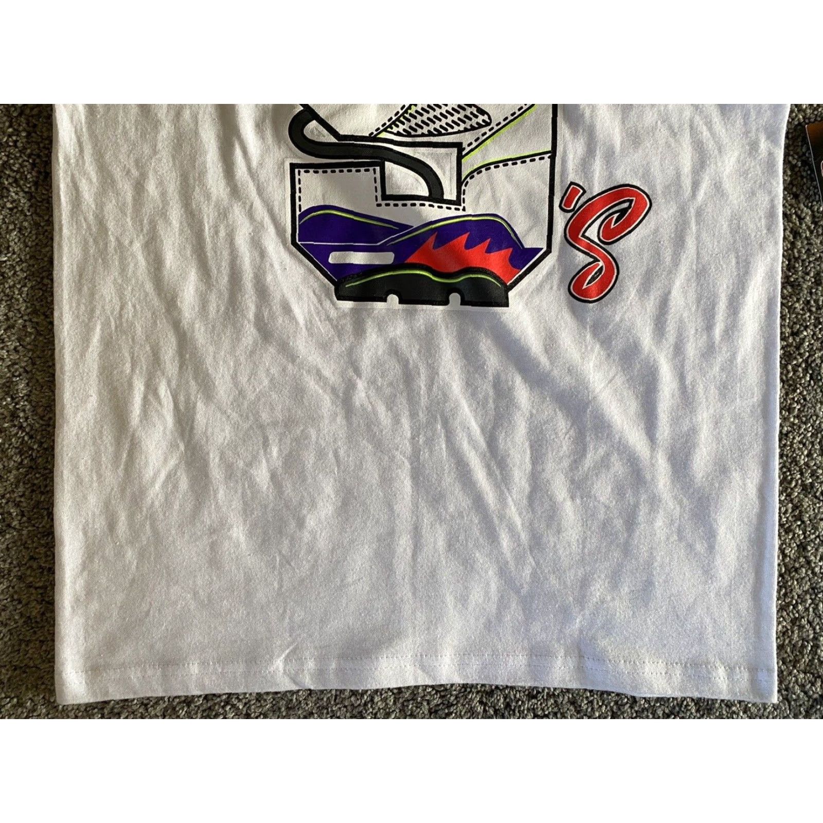 Vintage NWT Snelos T Shirt White Men’s Size S Short Sleeve Sick 5’s Art Hipster Spring Summer Fall Shirts Men Size US S / EU 44-46 / 1 - 5 Thumbnail