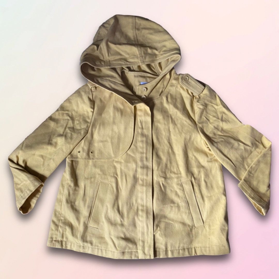 Gap Gap, Mustard, Tent Style, Hooded Jean Jacket Size M / US 6-8 / IT 42-44 - 16 Thumbnail