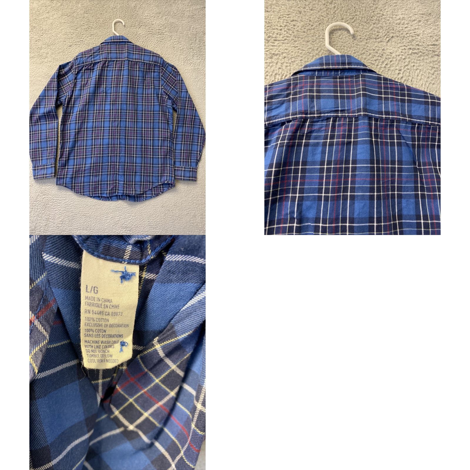 American Eagle Outfitters American Eagle Outfitters Button-Up Shirt Men's L Long Sleeve Blue Plaid Logo Shirt Size US L / EU 52-54 / 3 - 8 Thumbnail