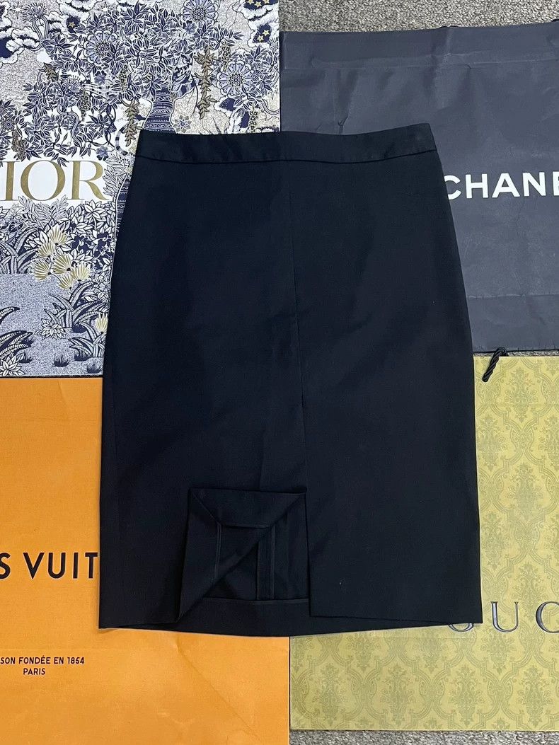 The Row The Row Black High-Waist Split Skirt Size US 34 / EU 50 - 1 Thumbnail