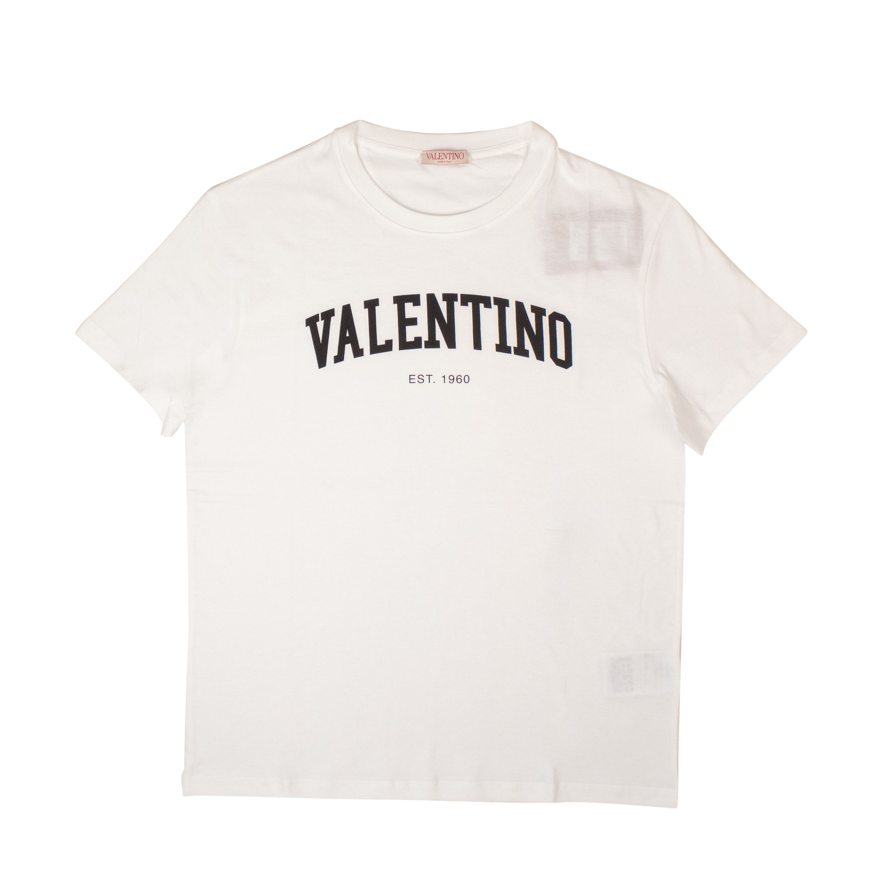 image of White Cotton T-Shirt With Valentino Print Size S, Men's