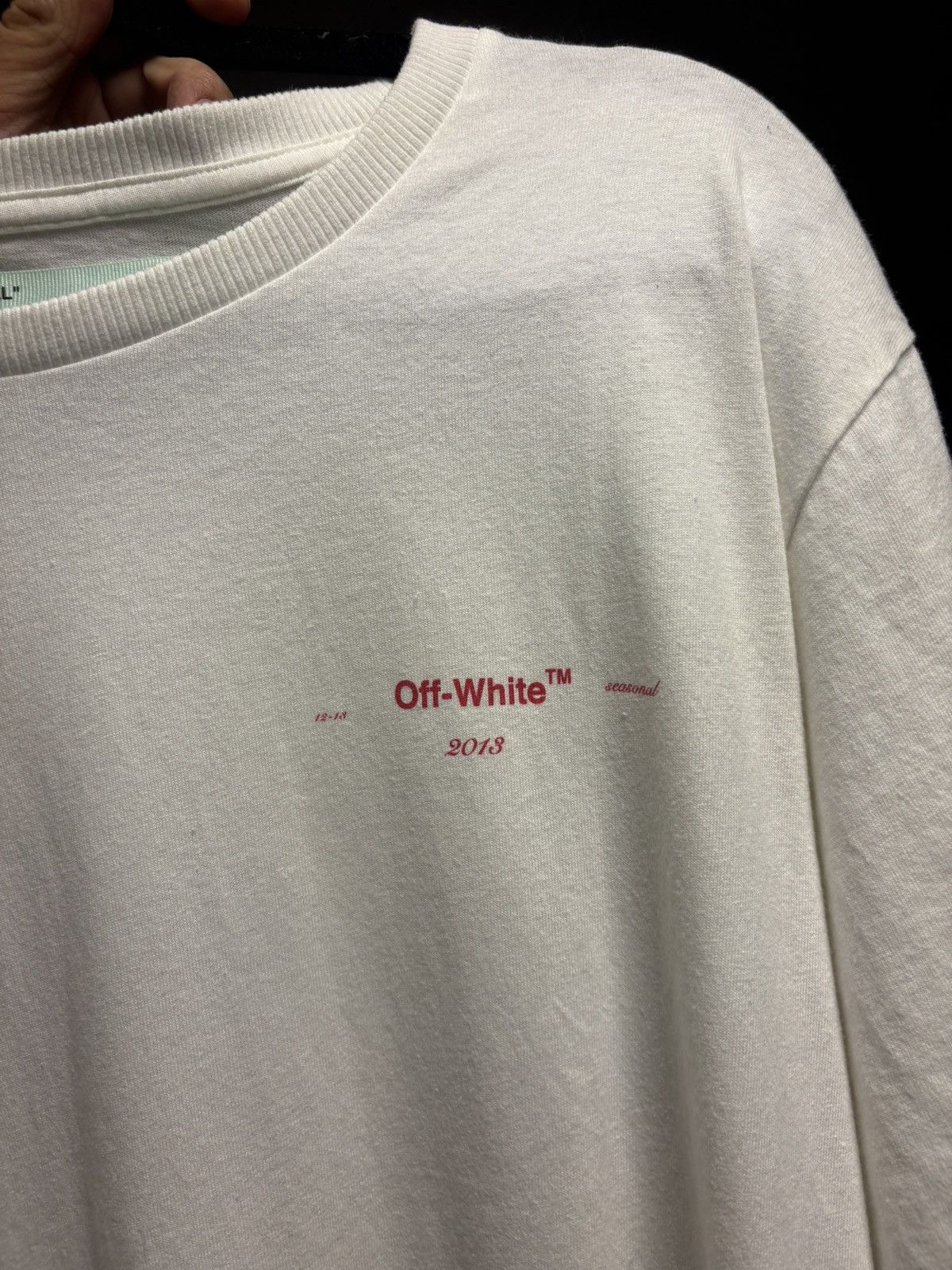 Off-White Off White Blurred Lines Tee - White - L - Never Worn Size US L / EU 52-54 / 3 - 12 Thumbnail