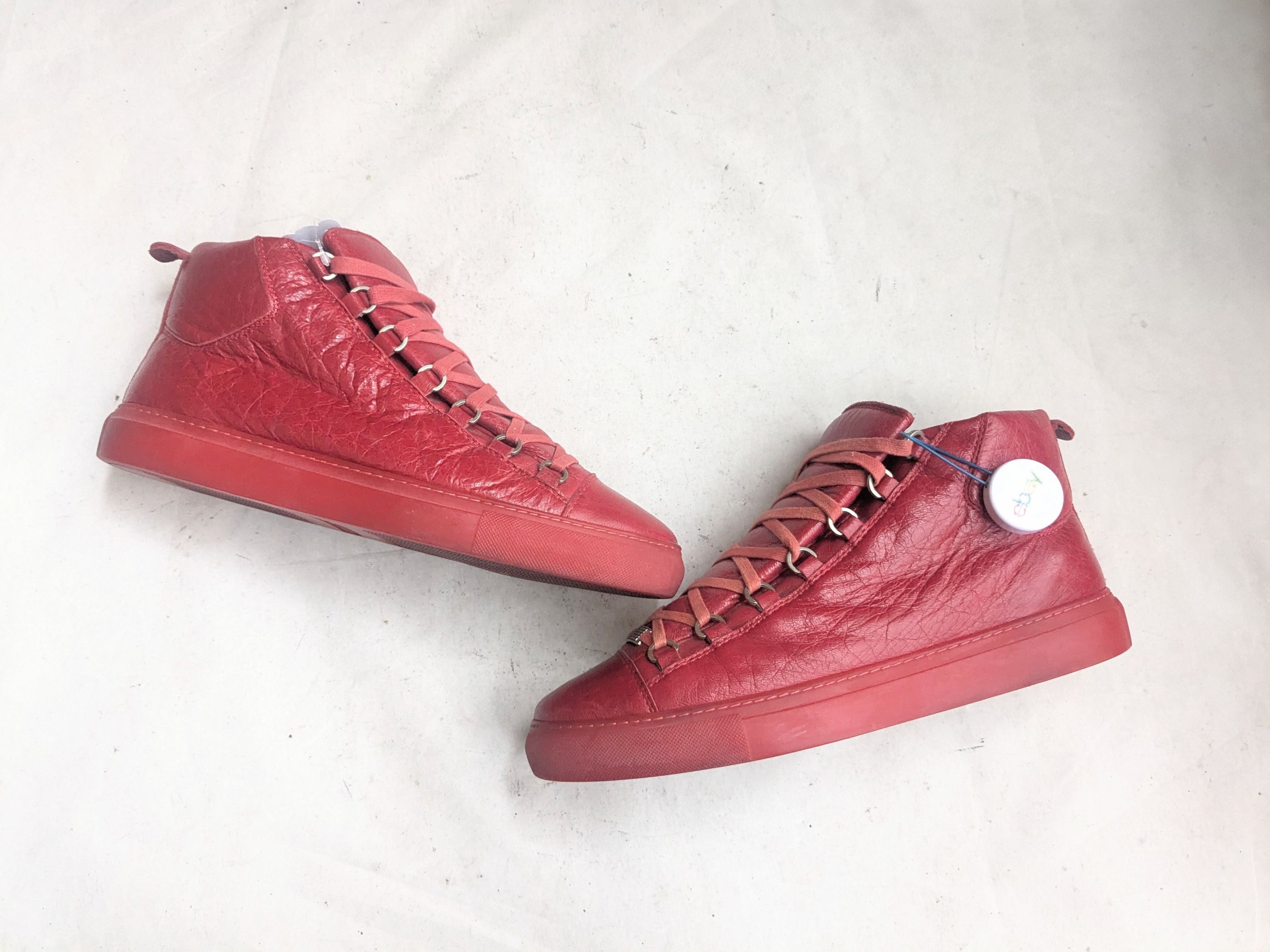 Balenciaga Balenciaga Arena Red 11 Leather High Tops Size US 11 / EU 44 - 1 Thumbnail