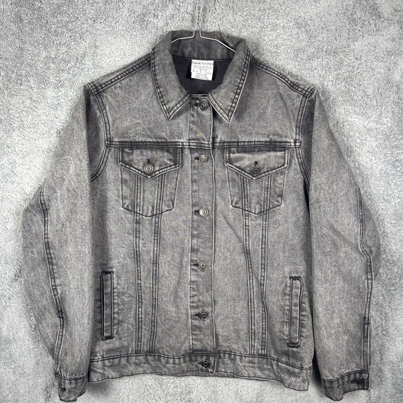 Vintage Pink Floyd Denim Jacket Mens S US Tour 1987 73 The Dark Side of the Moon Grunge Size US S / EU 44-46 / 1 - 5 Thumbnail