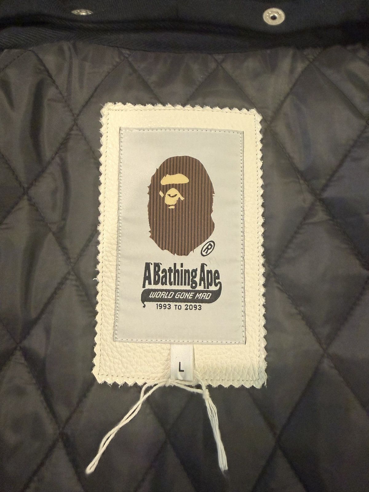 Bape × Swarovski BAPE x Swarovski Shark Hooded Varsity Jacket Size US L / EU 52-54 / 3 - 9 Thumbnail