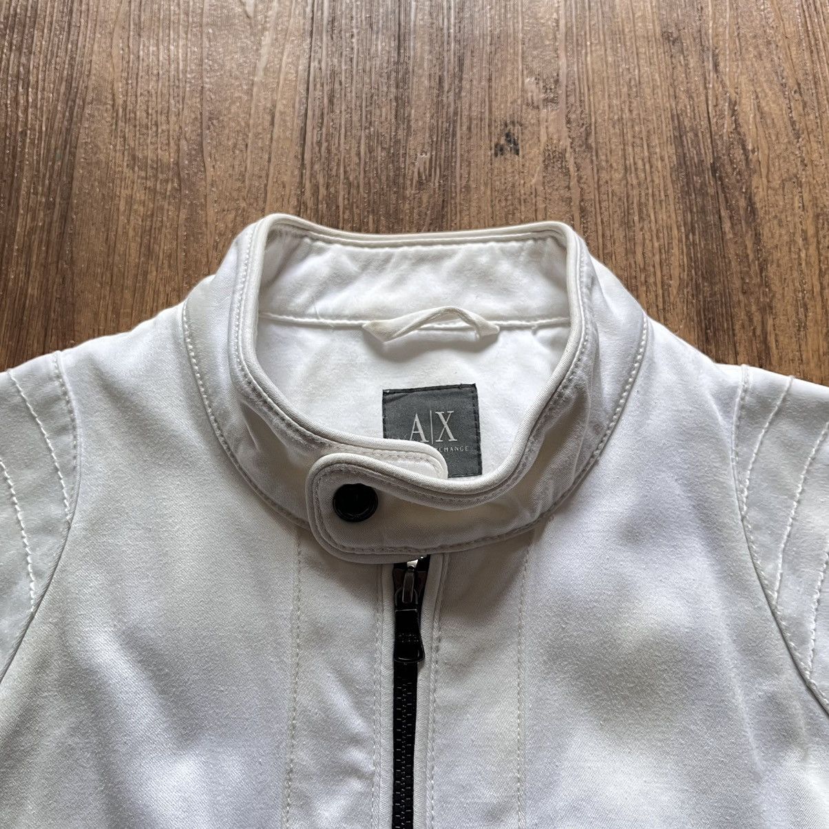 Armani Collezioni × Armani Exchange × Vintage Armani Exhange Heavy Canvas Bikers Jacket Size US M / EU 48-50 / 2 - 5 Thumbnail