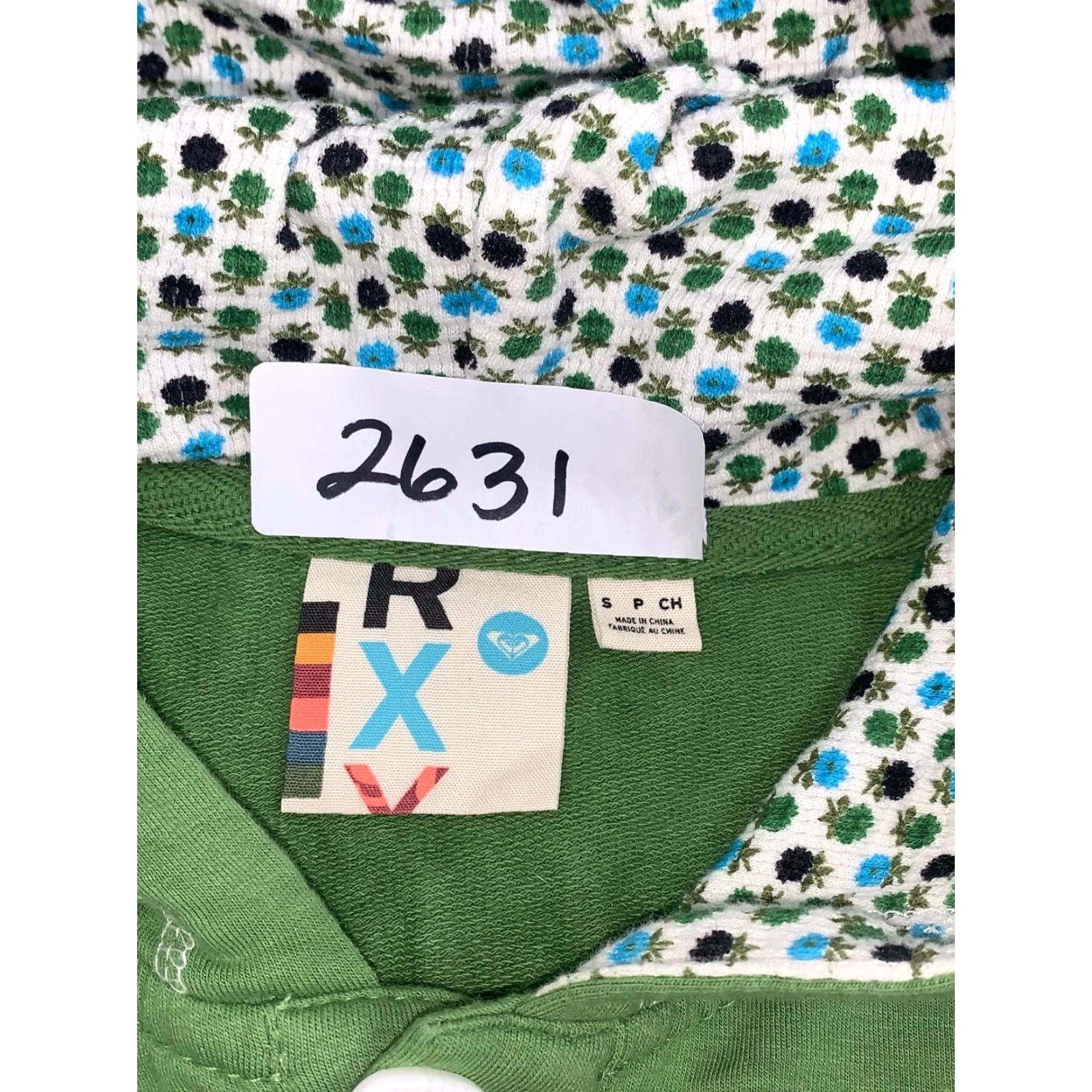 Vintage Roxy Womens Green Button Up Jacket Floral Size Small #2631 Size S / US 4 / IT 40 - 3 Thumbnail