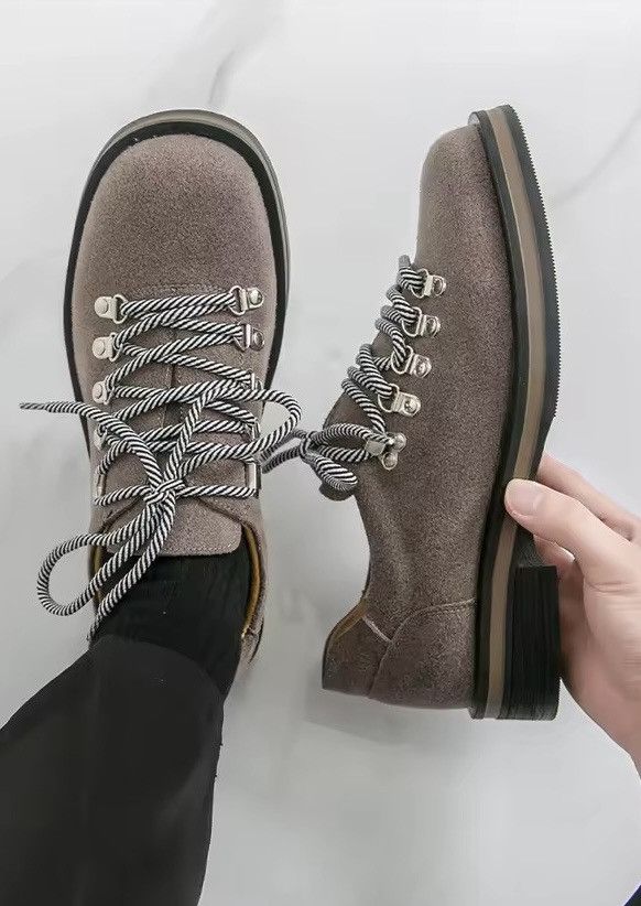 Other Casual Streetwear Beige Leather Retro Style Oxford Boots Size US 10.5 / EU 43-44 - 7 Thumbnail