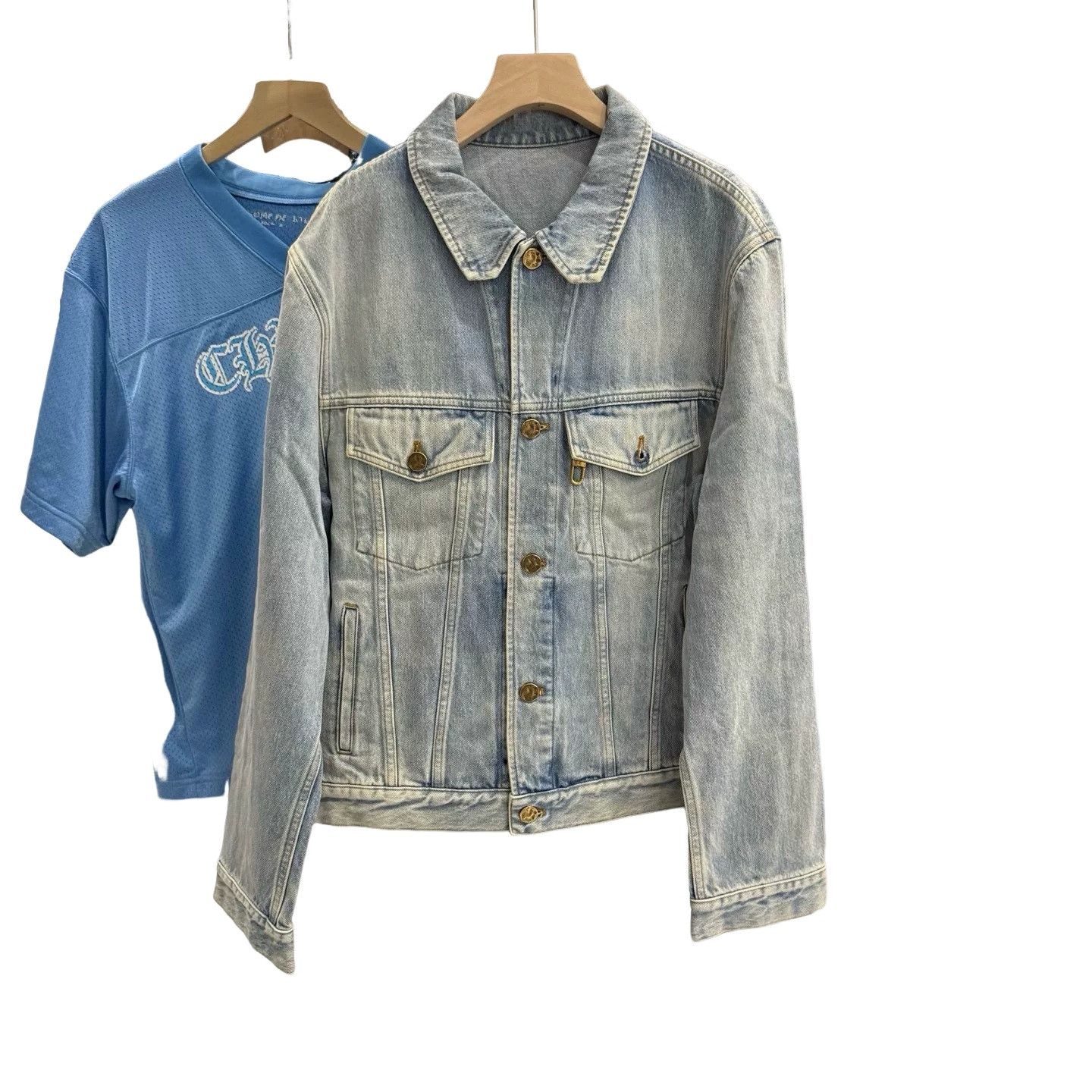 Louis Vuitton Louis Vuitton Blue Denim Jacket Size L Size US L / EU 52-54 / 3 - 1 Thumbnail