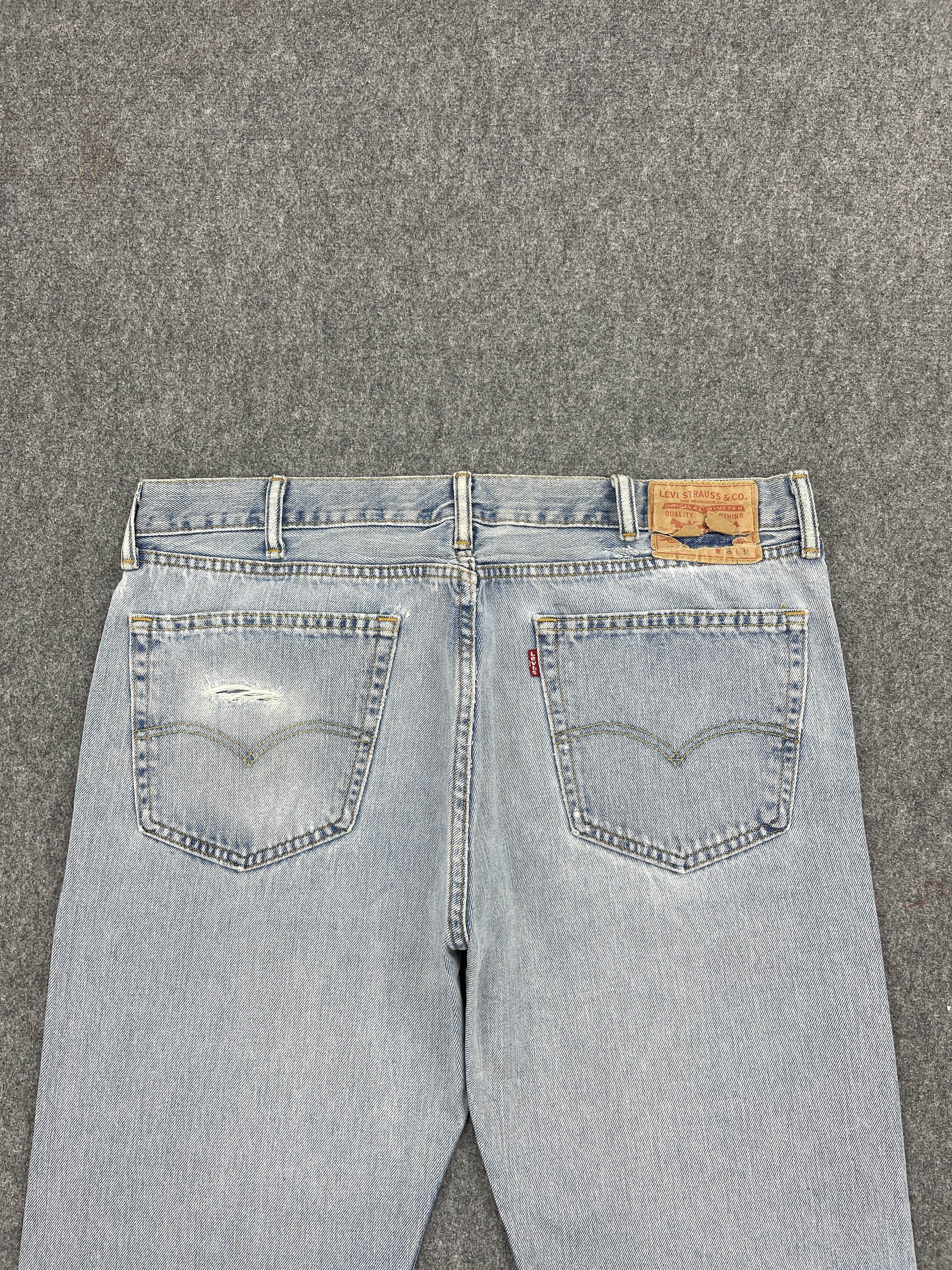 Levi's Vintage Light Washed Levis 505 Denim DP2513 Size US 36 / EU 52 - 4 Thumbnail