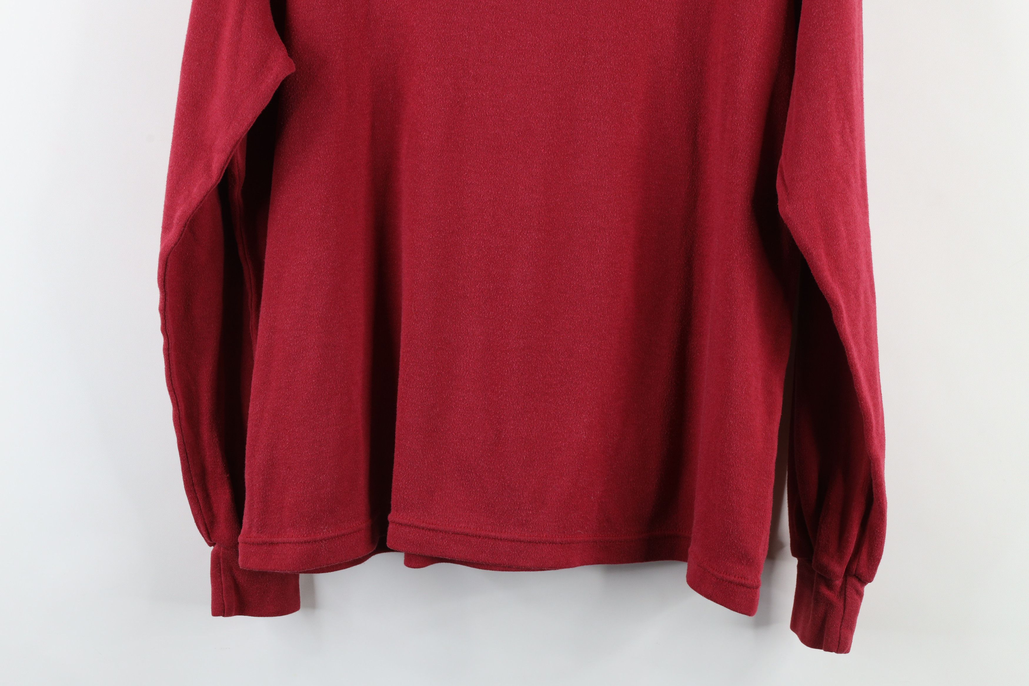 Vintage Vintage 90s Streetwear Long Sleeve Turtleneck T-Shirt Red Size L / US 10 / IT 46 - 7 Thumbnail