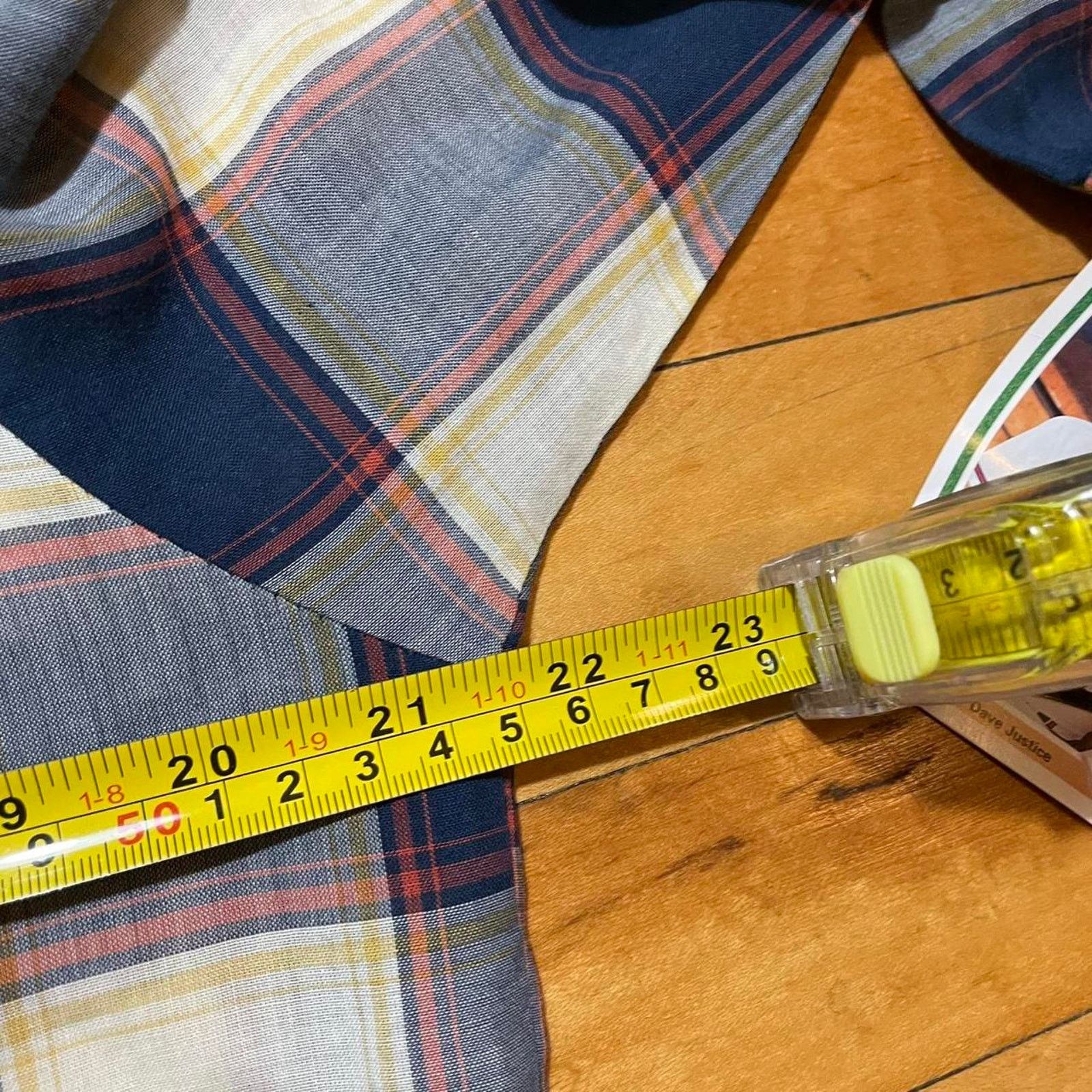 Vintage 1970s DJ pointed collar white plaid button up flannel shirt Size US L / EU 52-54 / 3 - 6 Thumbnail