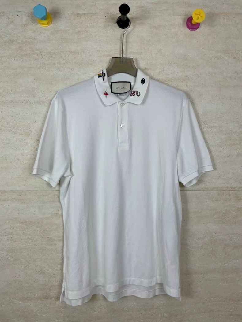 Gucci Gucci Size XXXL Neckline embroidery polo short sleeves 2501 Size US XXL / EU 58 / 5 - 1 Thumbnail