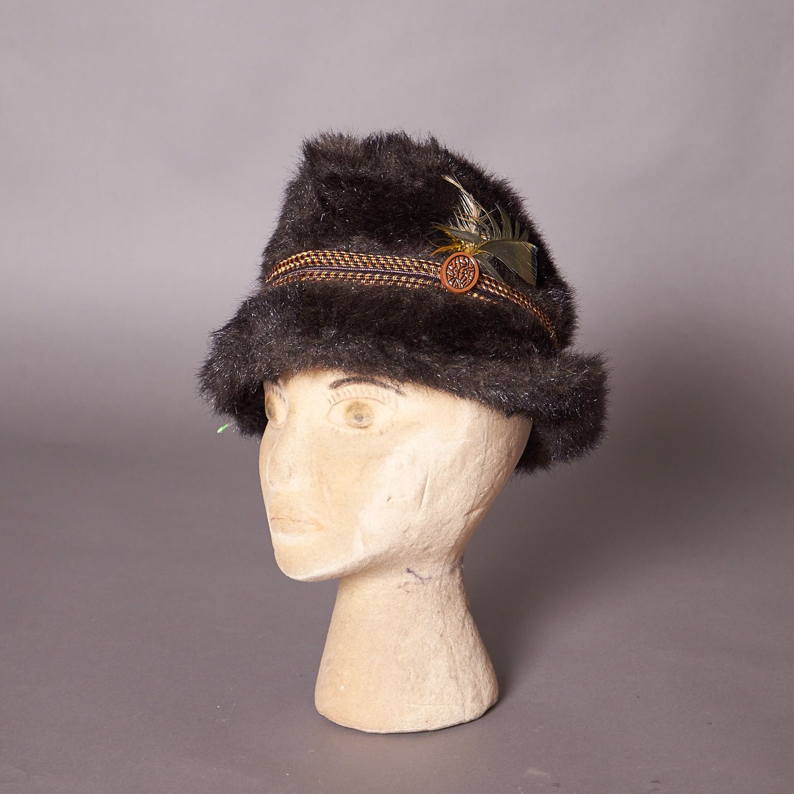 Vintage Vintage 1970s Faux Fur Winter Fedora Hat Ear Flaps Size ONE SIZE - 1 Thumbnail