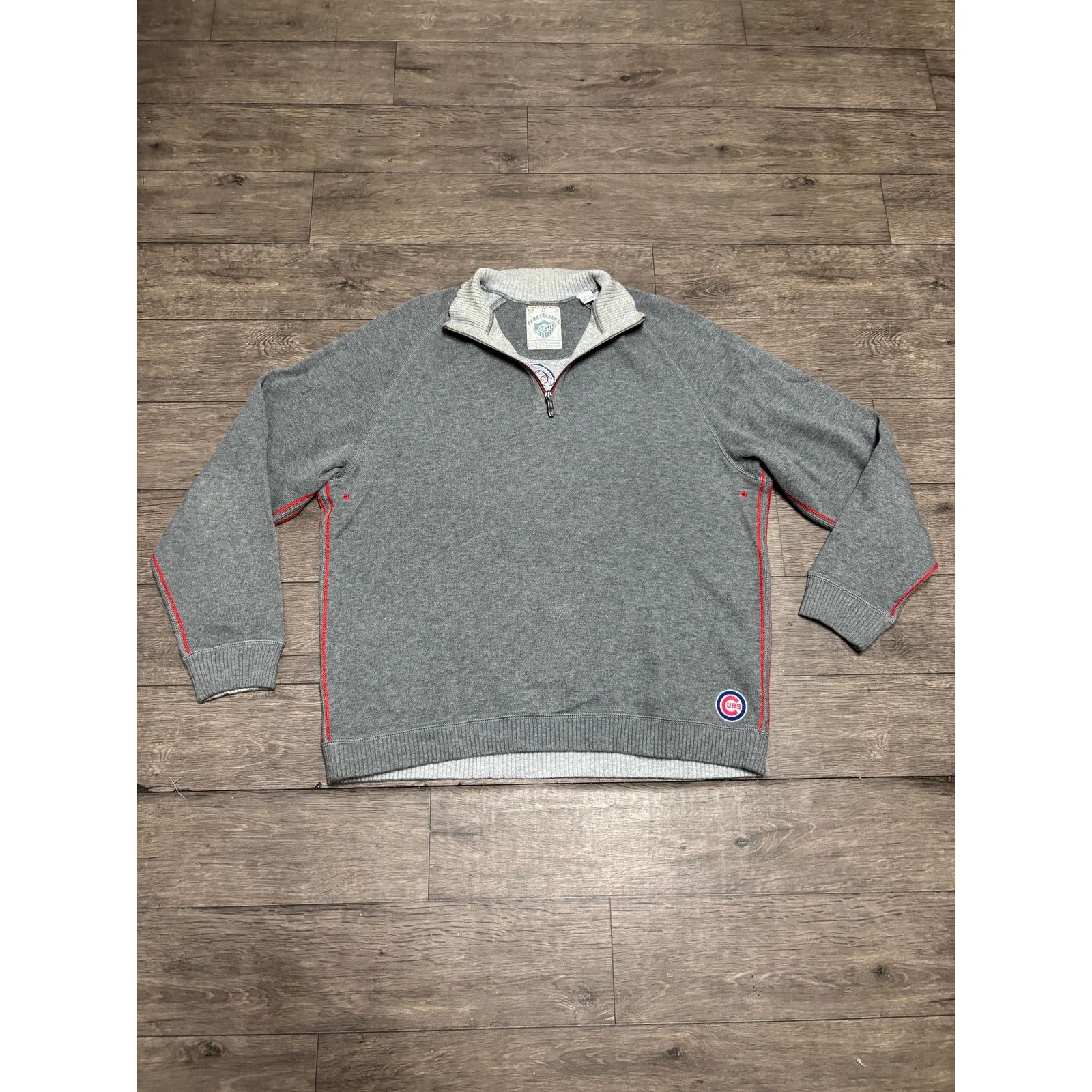 Tommy Bahama Tommy Bahama Chicago Cubs Pullover Sweater 1/4 Zip Gray Sz L Size US L / EU 52-54 / 3 - 3 Thumbnail