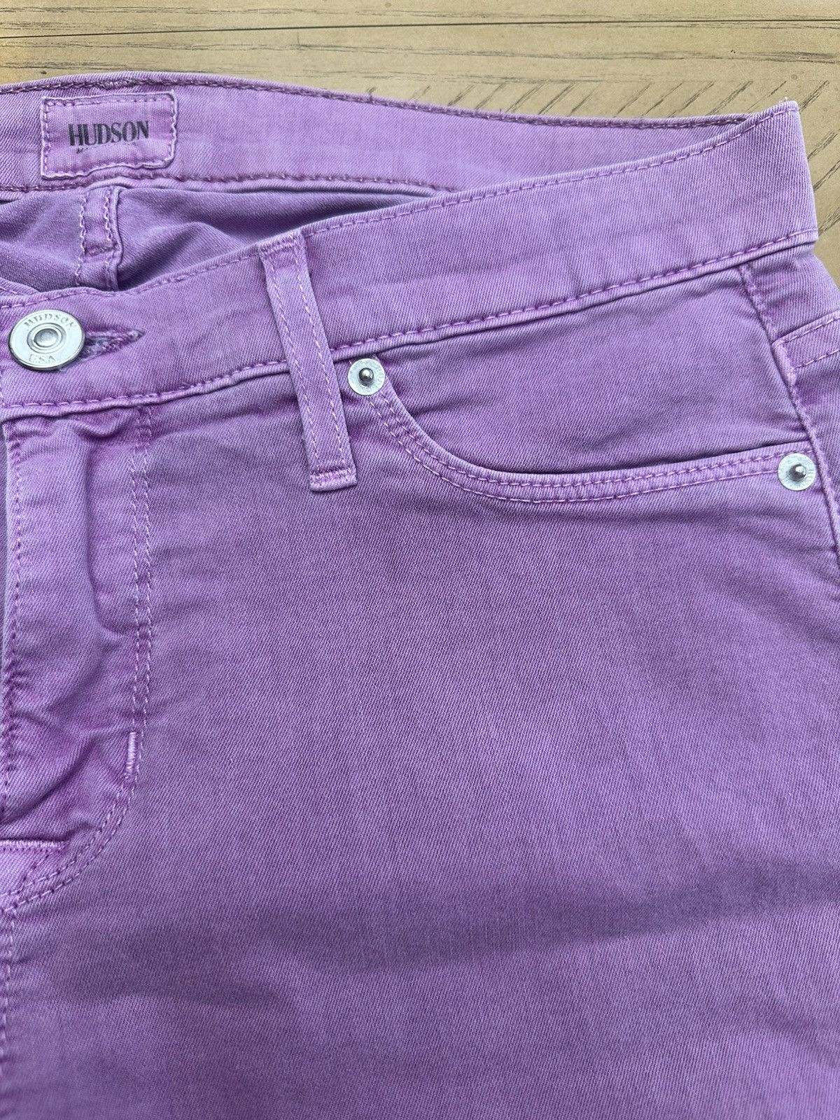 Hudson Hudson woman’s jeans purple cotton skinny Size 29" - 5 Thumbnail