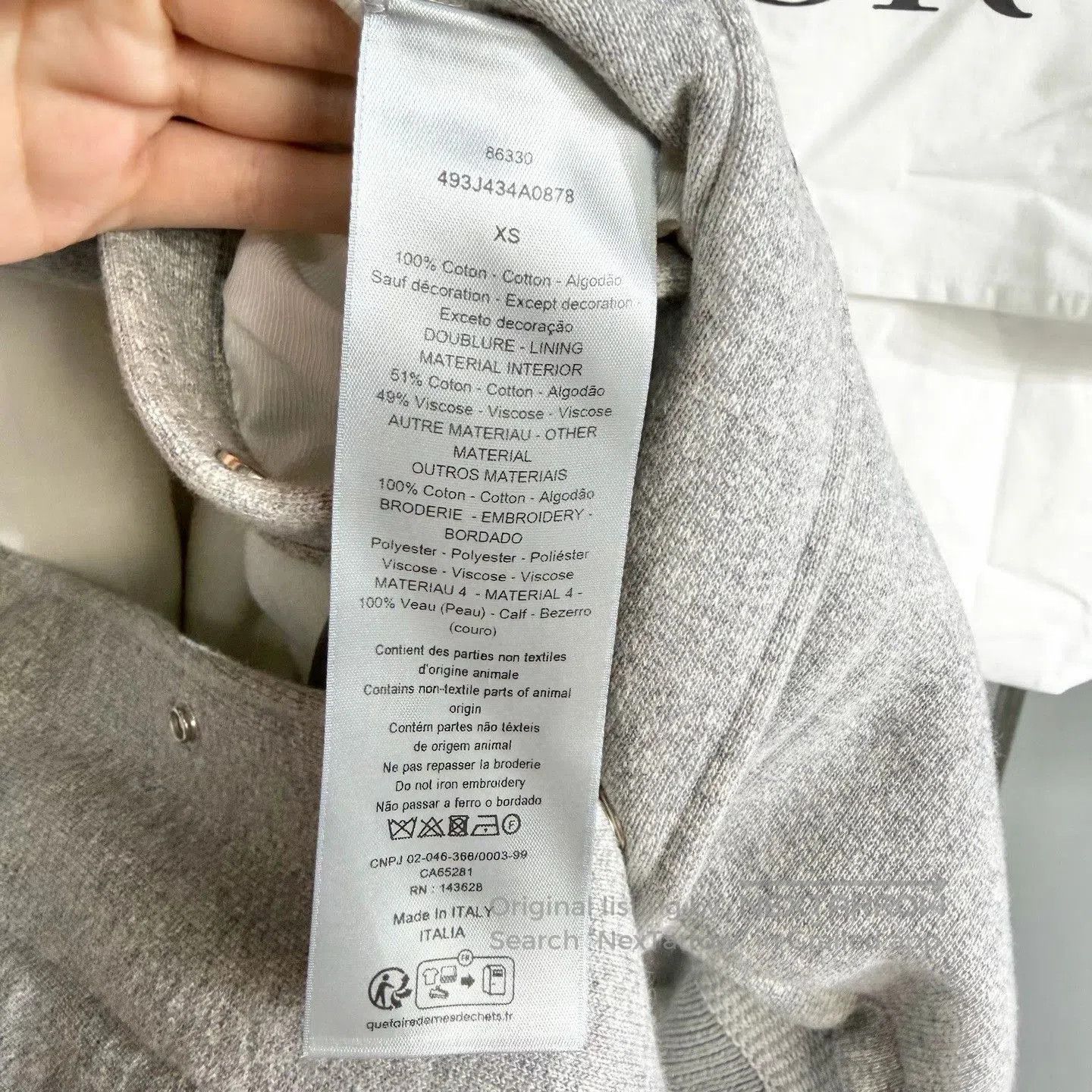 Dior Dior 2025 Pilot Jacket Gray Lily Embroidery. Size US XS / EU 42 / 0 - 4 Thumbnail