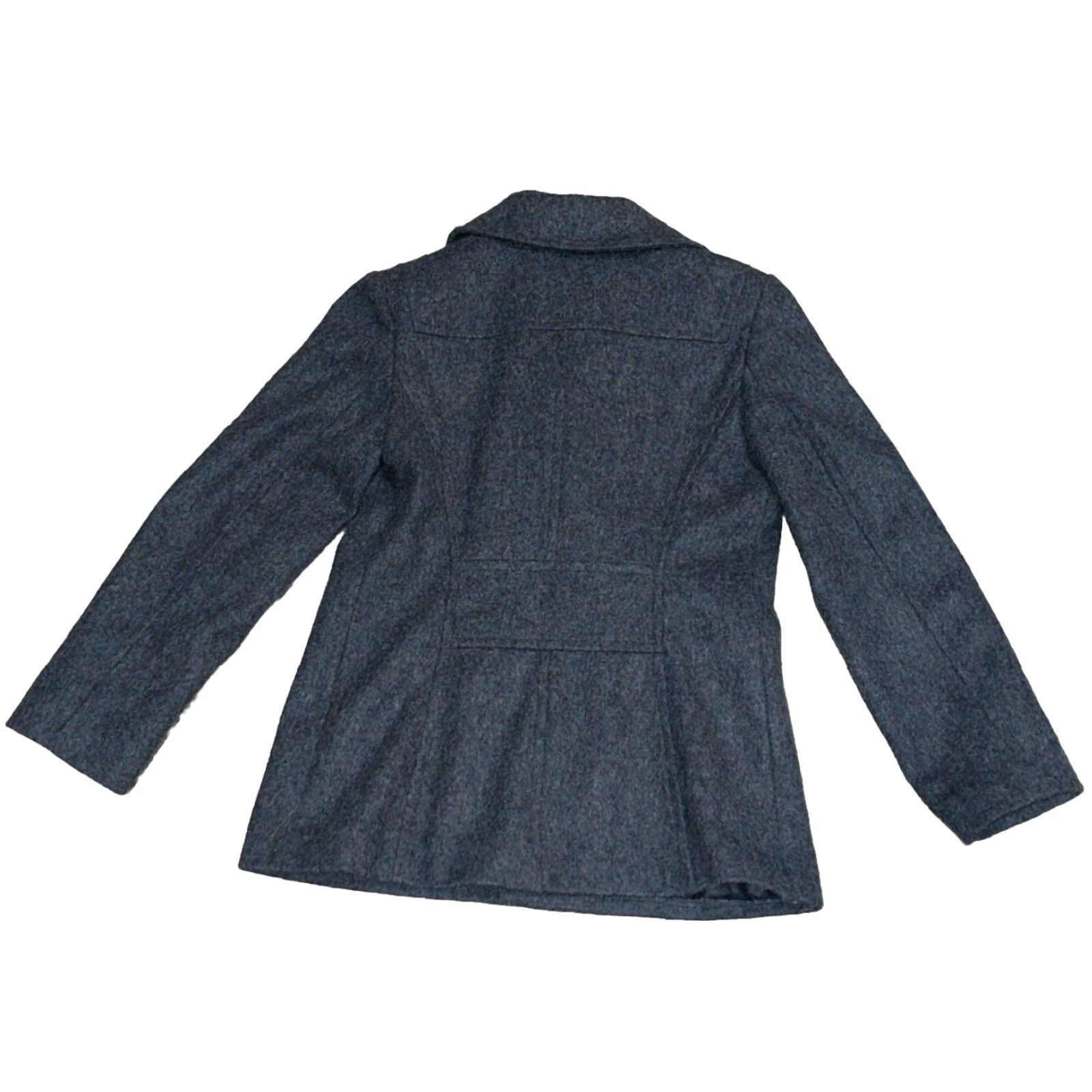 Vintage VINTAGE Apostrophe Women's Wool Buttoned Jacket Coat Lined 3 Button Gray Tweed Mid-Length Regular Size M Size M / US 6-8 / IT 42-44 - 2 Thumbnail