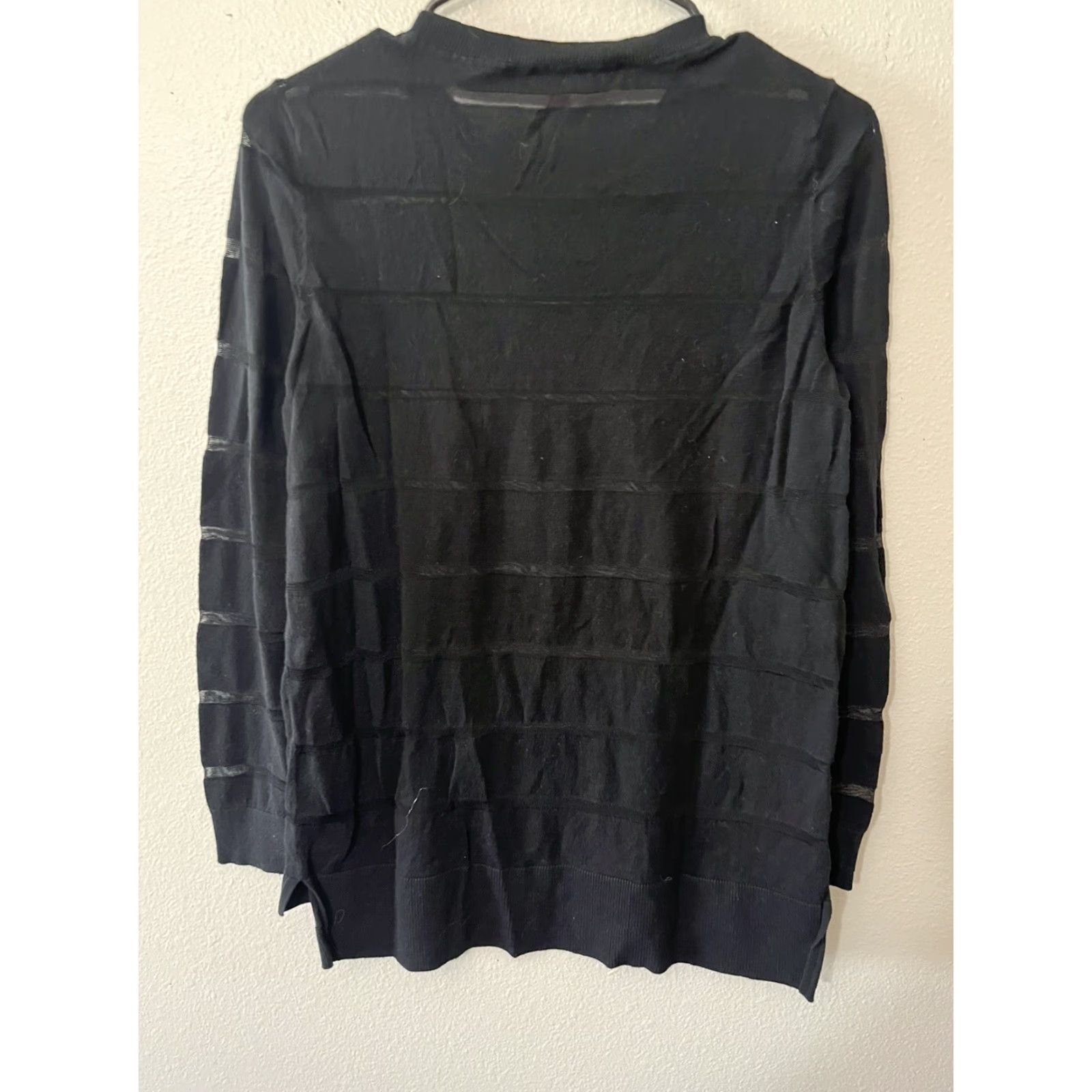 Vince Vince Blouse Long Sleeve Kimono Sleeve Black S Women's Regular Stretch Crew Neck Shirt Size S / US 4 / IT 40 - 2 Thumbnail