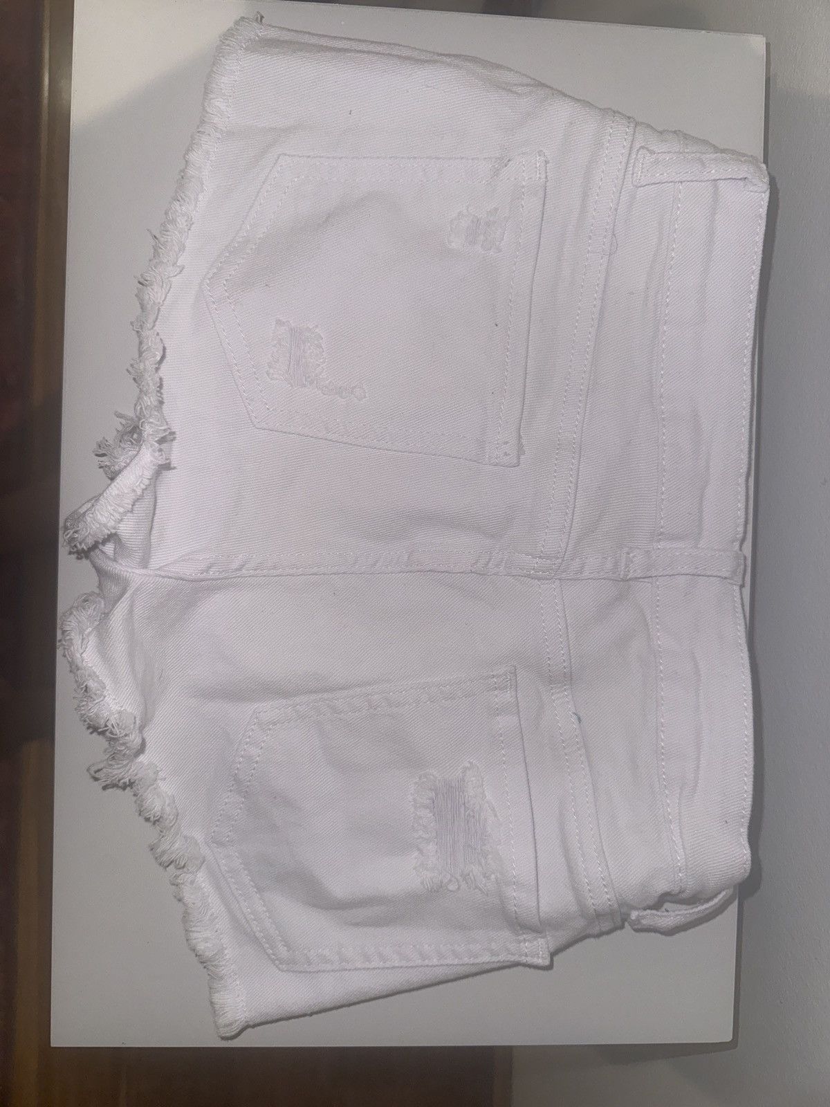 Shein Shein white denim shorts new Size 27" / US 4 / IT 40 - 1 Thumbnail
