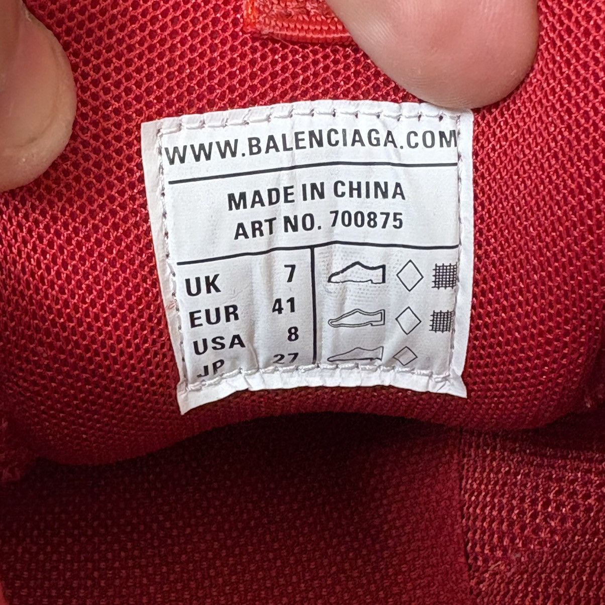Balenciaga Balenciaga Track 3 Distressed Sneaker Red Size US 8 / EU 41 - 10 Thumbnail