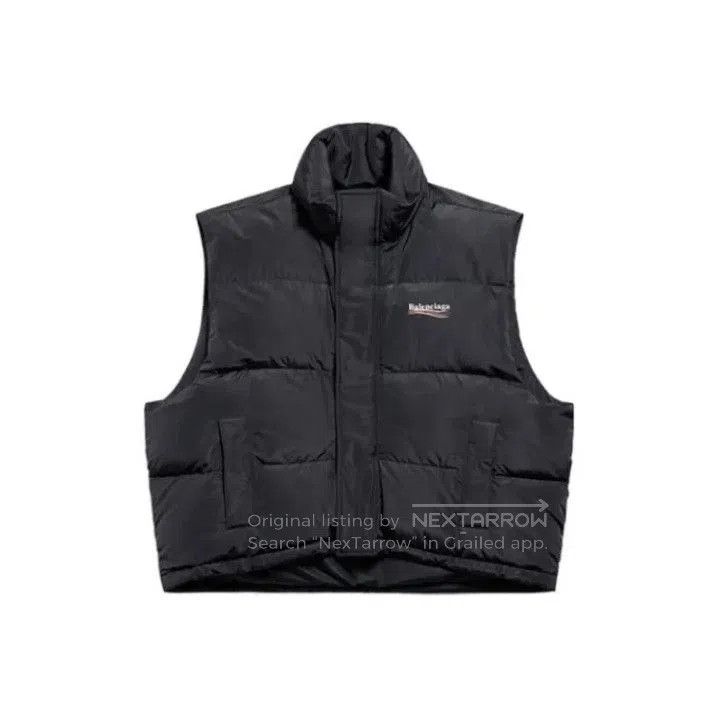 Balenciaga Balenciaga Black Logo Padded Vest for Men. Size US L / EU 52-54 / 3 - 1 Thumbnail