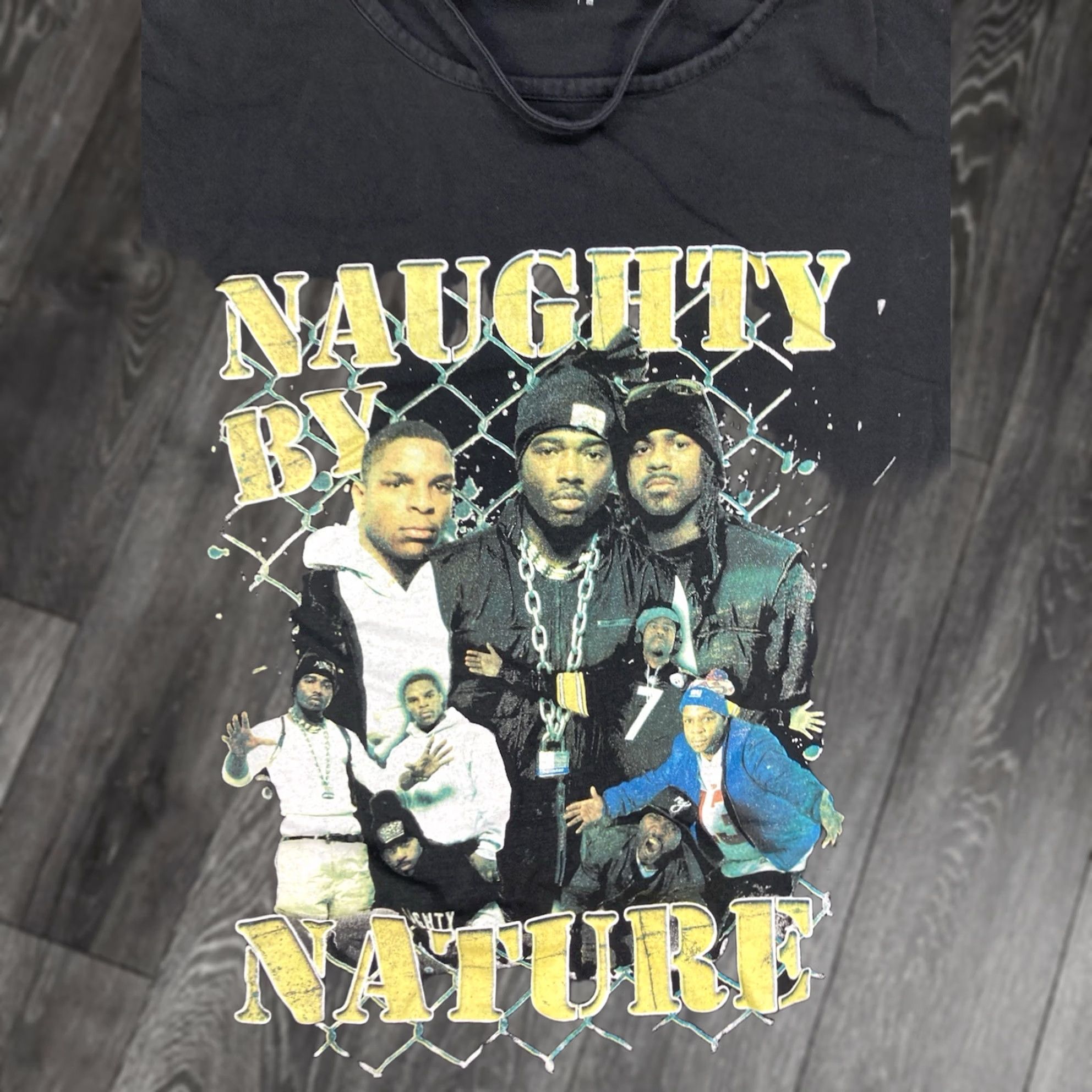 Vintage Naughty By Nature Graphic T-shirt Women Small Black Short Sleeve Music Shirt Size S / US 4 / IT 40 - 1 Thumbnail