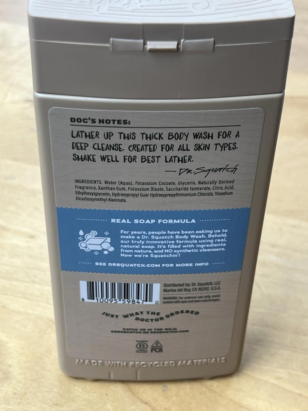 Other Dr. Squatch Men’s Natural Body Wash coastal mist 14 Fl Oz Size ONE SIZE - 6 Thumbnail