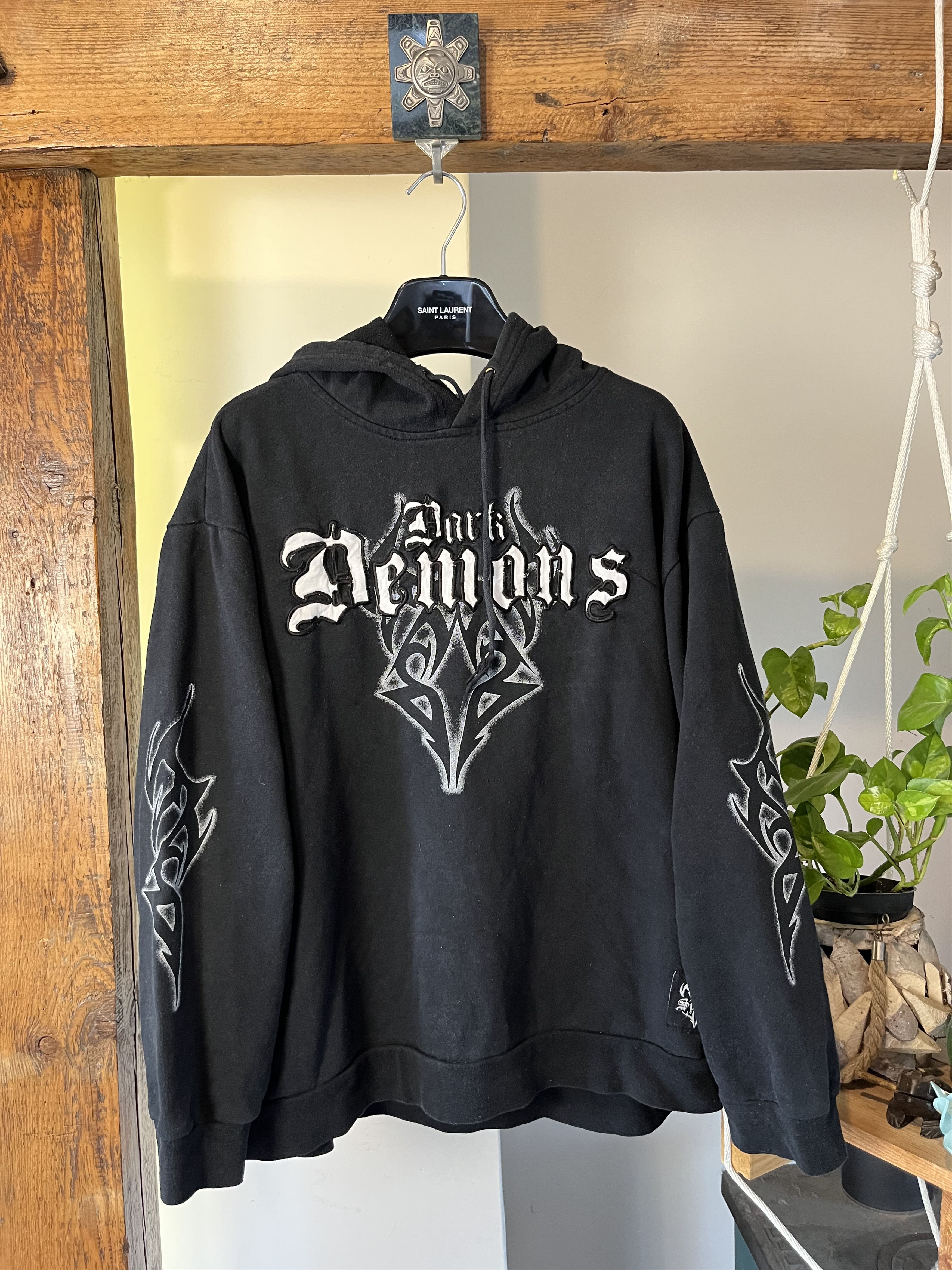 Tribal Streetwear × Vintage 90s Tribal Affliction Avant Garde Hoodie Size US L / EU 52-54 / 3 - 1 Thumbnail