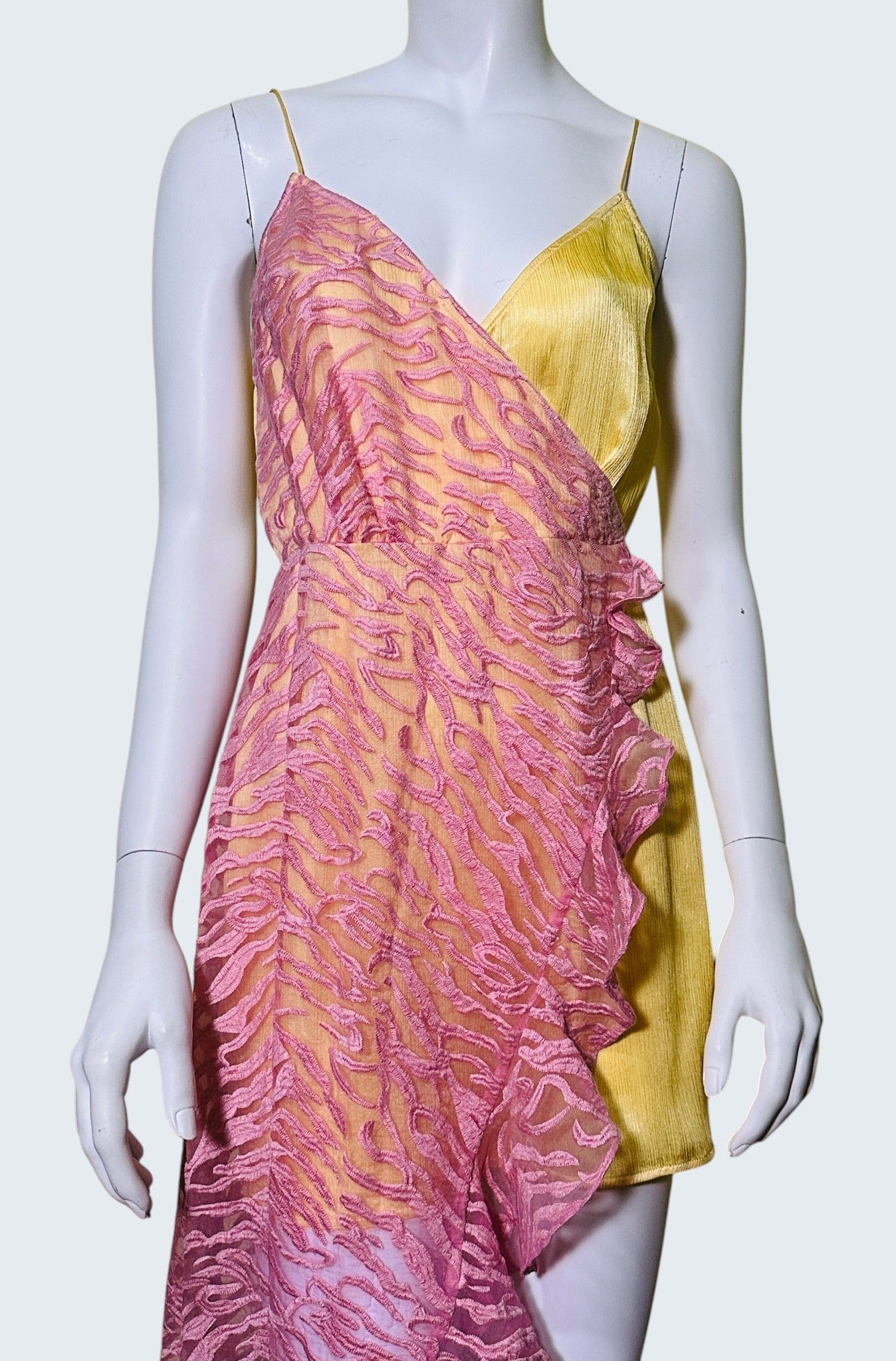 ROTATE Pink Yellow Dress Size XS / US 0-2 / IT 36-38 - 2 Thumbnail