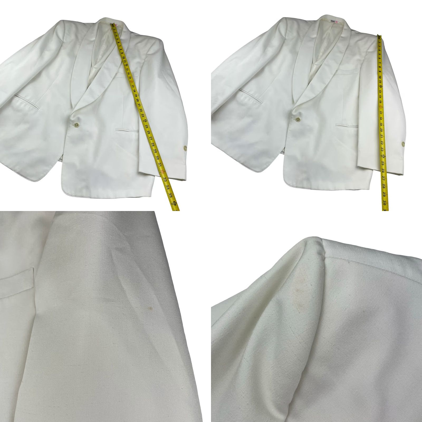 After Six VINTAGE After Six Tuxedo Jacket White Men's 54R Miami Vice USA Size 54R - 9 Thumbnail