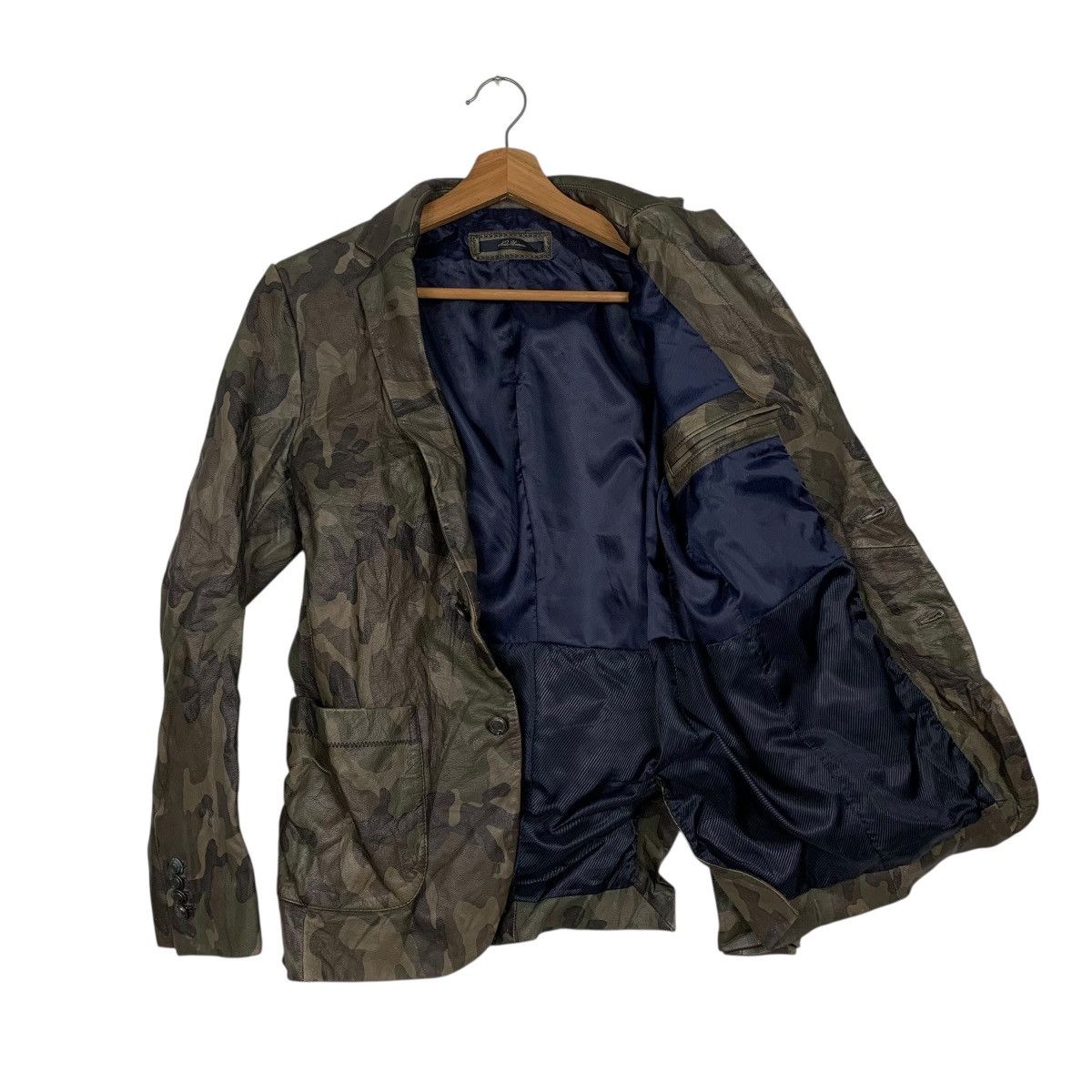 NANO universe Japanese Brand Nano Universe Camo Leather Jacket Size US XS / EU 42 / 0 - 9 Thumbnail