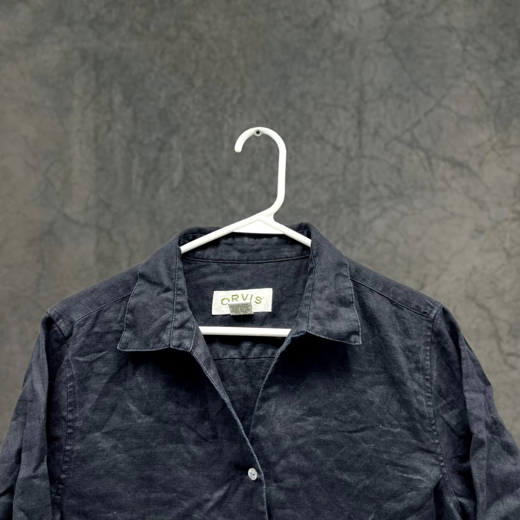 Orvis Orvis Shirt Womens M Black Women Ladies Casual Button Down Preppy Linen Dress Size M / US 6-8 / IT 42-44 - 1 Thumbnail